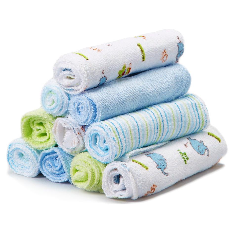 Juego de Toallitas Suaves Spasilk para Bebés 10 Piezas Elefantes