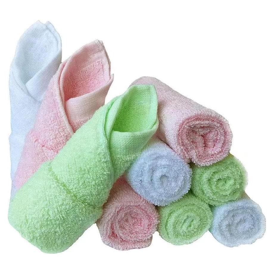 9 Paños de Baño CEMILA para Bebés 25x25 cm Suaves y Absorbentes