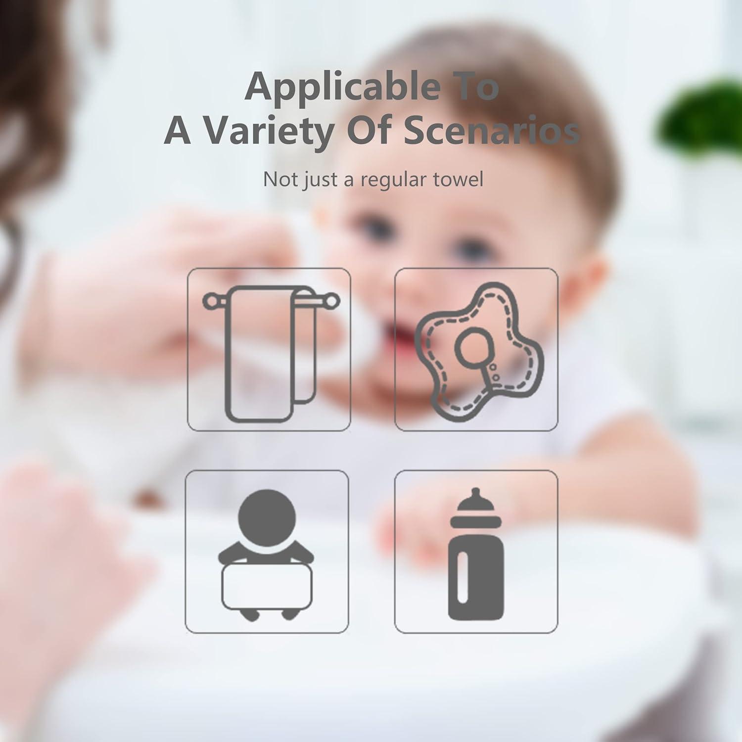 Paquete de 12 Paños de Muselina DOLPHIN DULCE 100% Algodón 50.8x25.4 cm