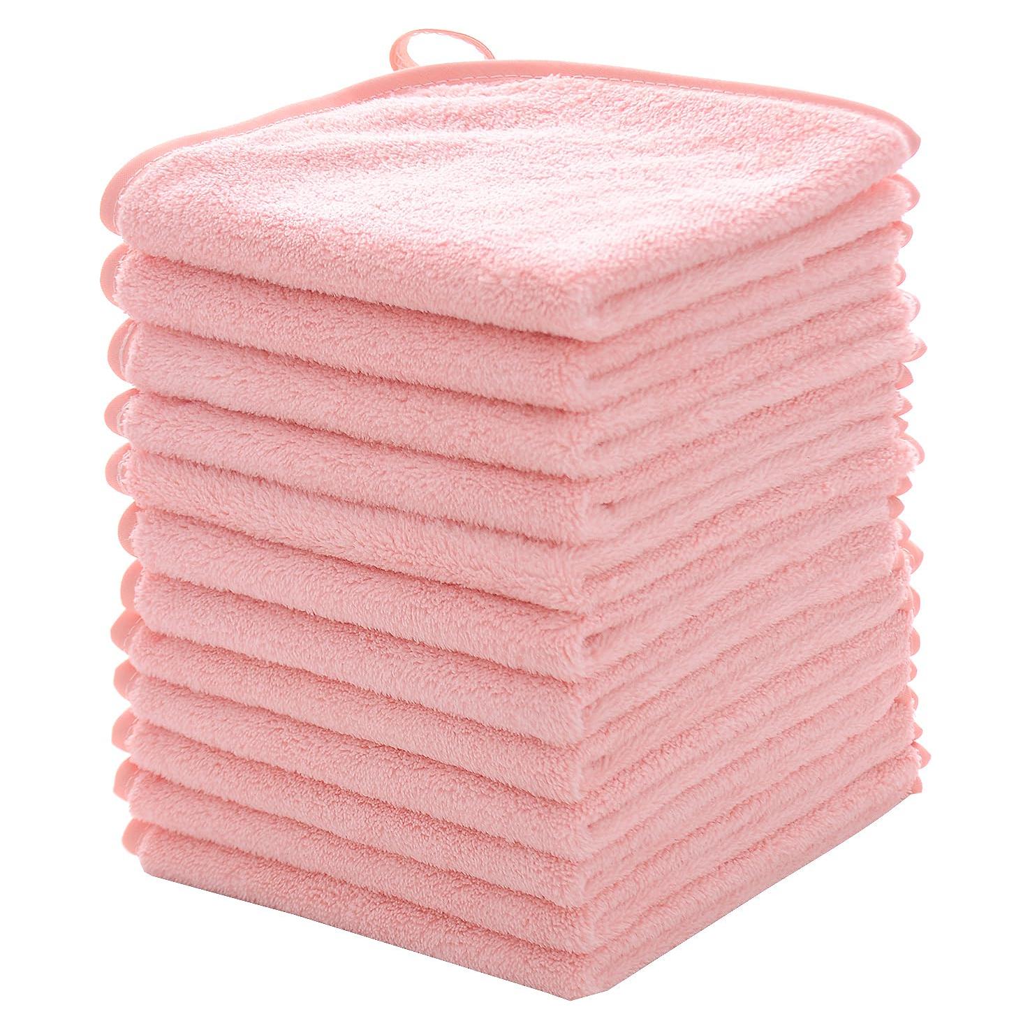 Toallitas para Bebés MUKIN - Paquete de 12 Microfibra 30x30 cm Rosa