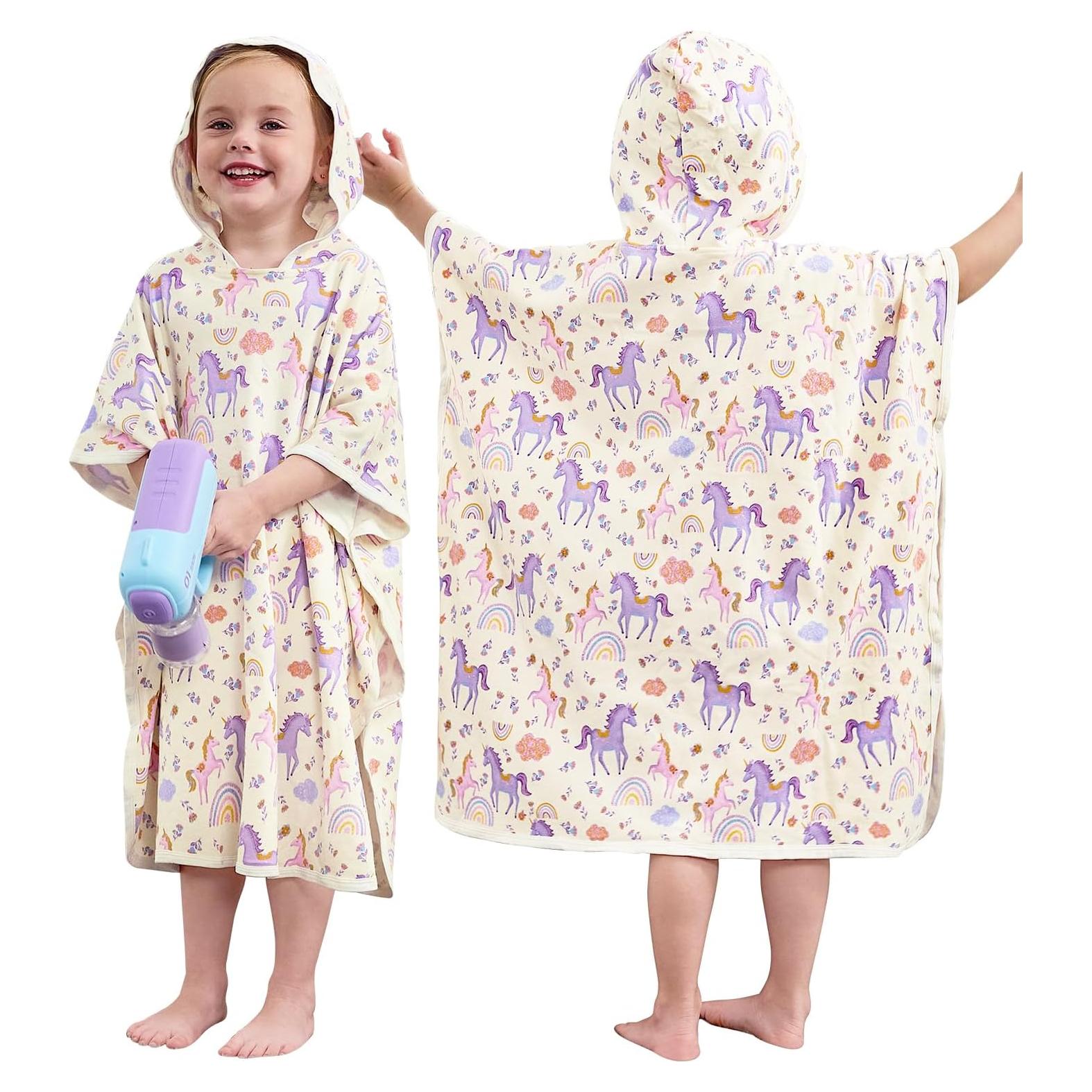 Toalla con Capucha Babee Reshinee Unicornio Lavanda 65x65 cm