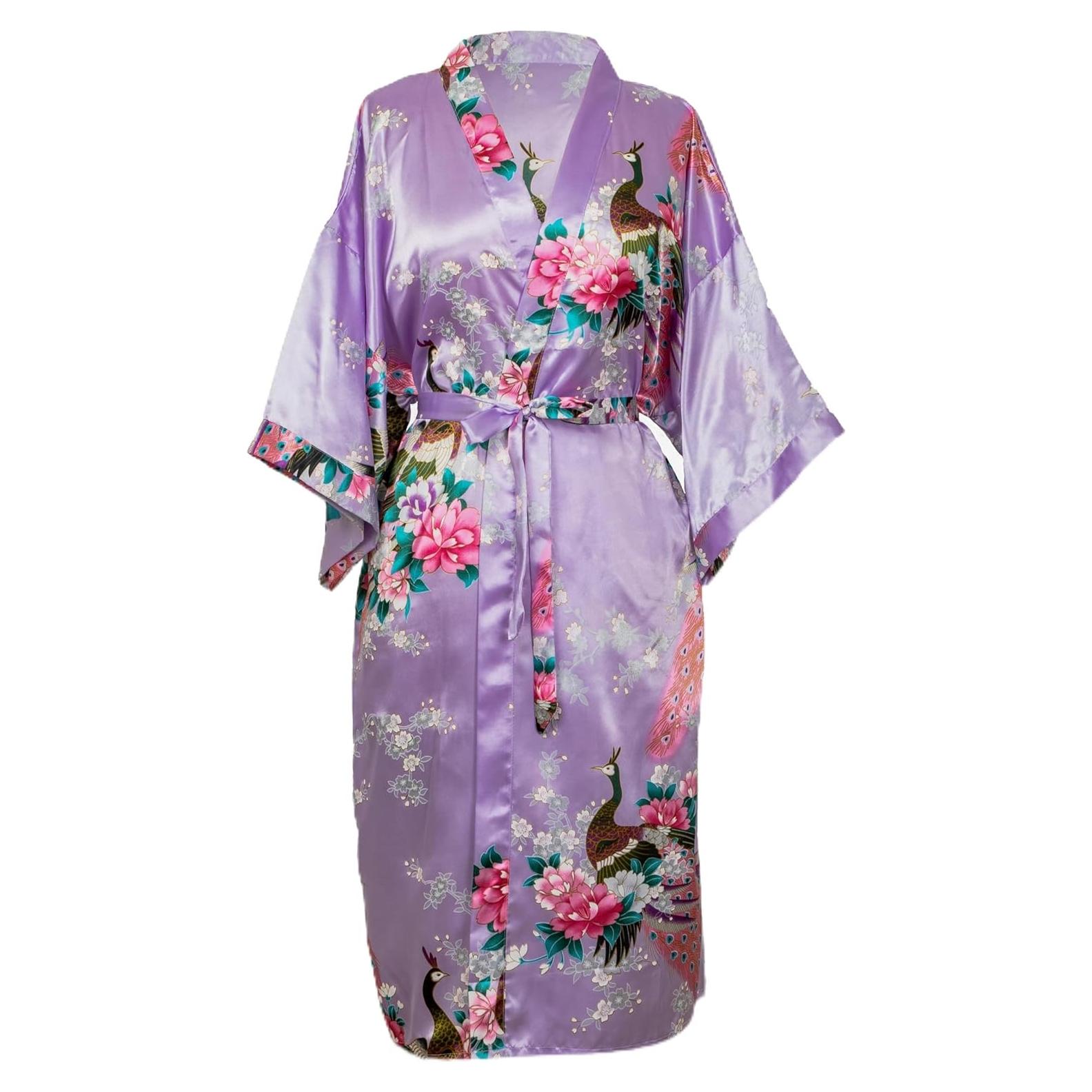 Kimono Largo Pavo Real CCcollections para Mujeres - Talla Única