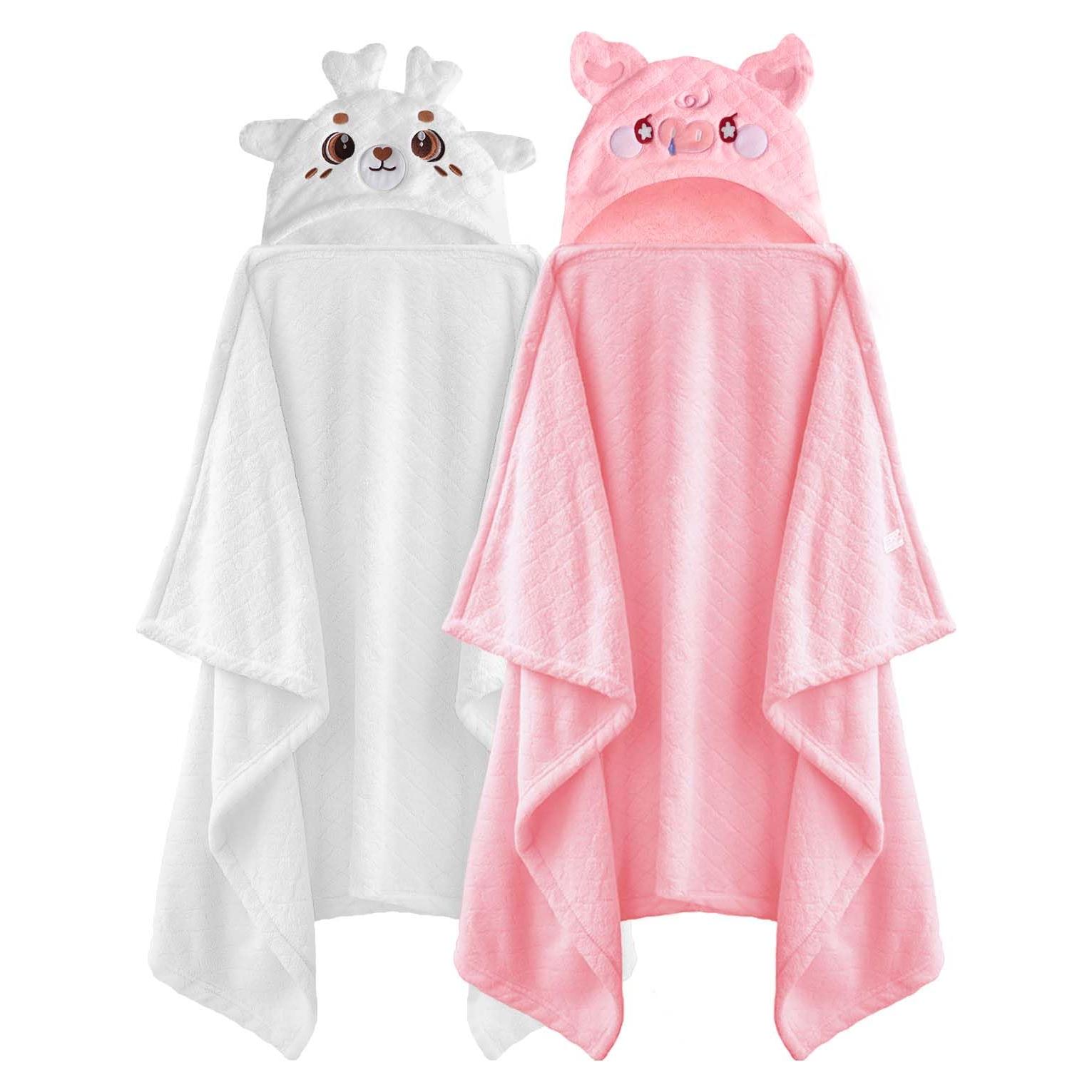 Toallas de baño con capucha FUBANRAY para niños 2 unidades