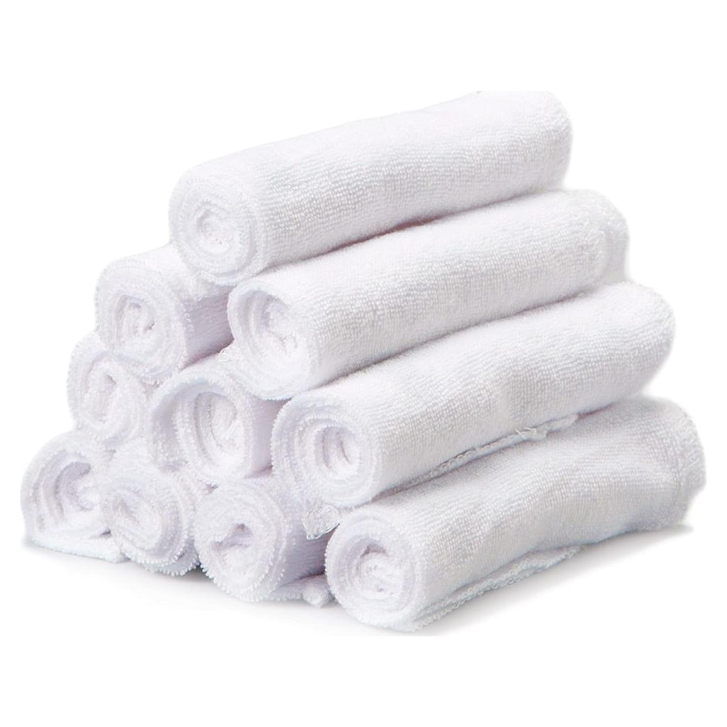 Toallitas de Lavado Spasilk para Bebés - Paquete de 10 Blancas