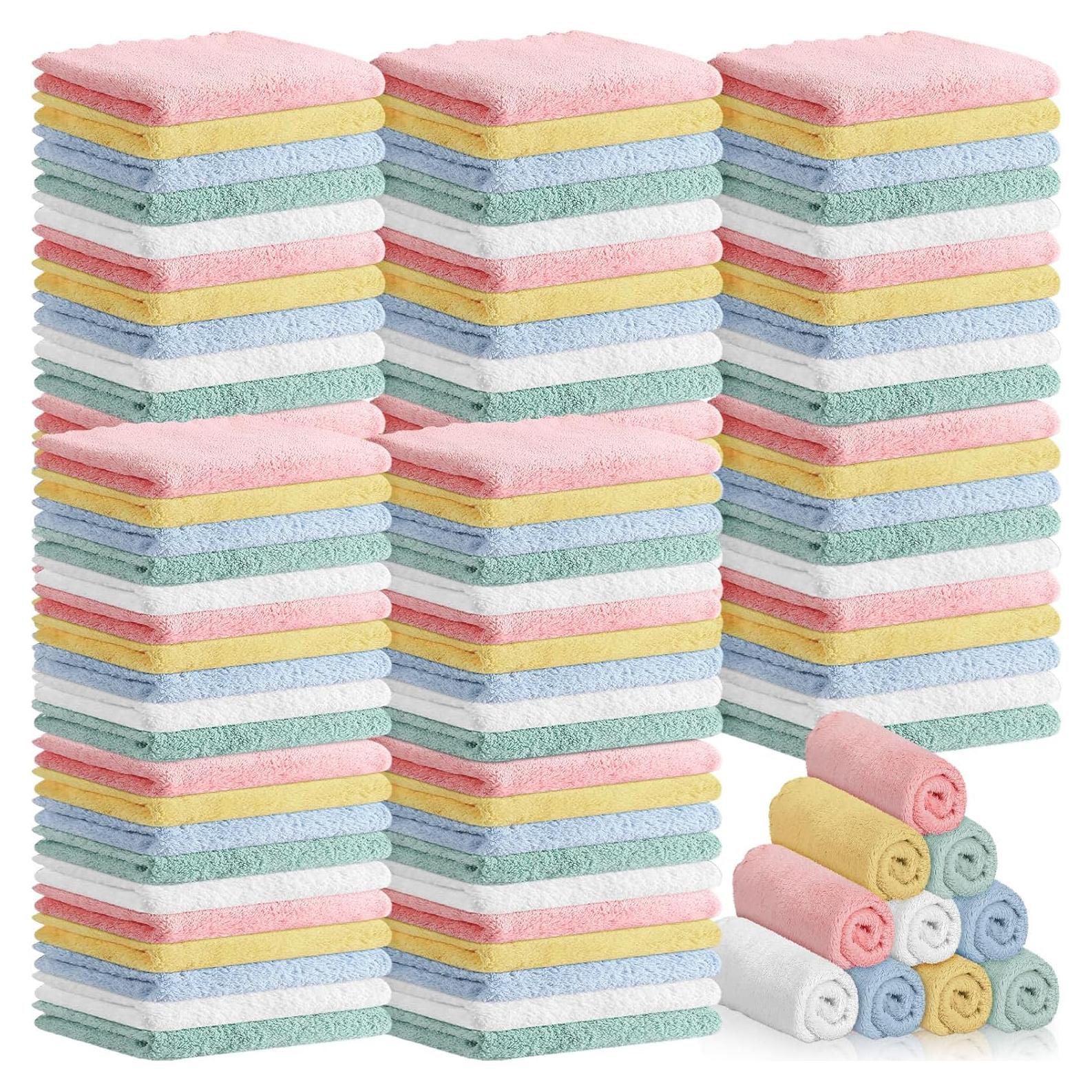 Paños de Baño para Bebés Newwiee 120 Piezas Fleece Coral