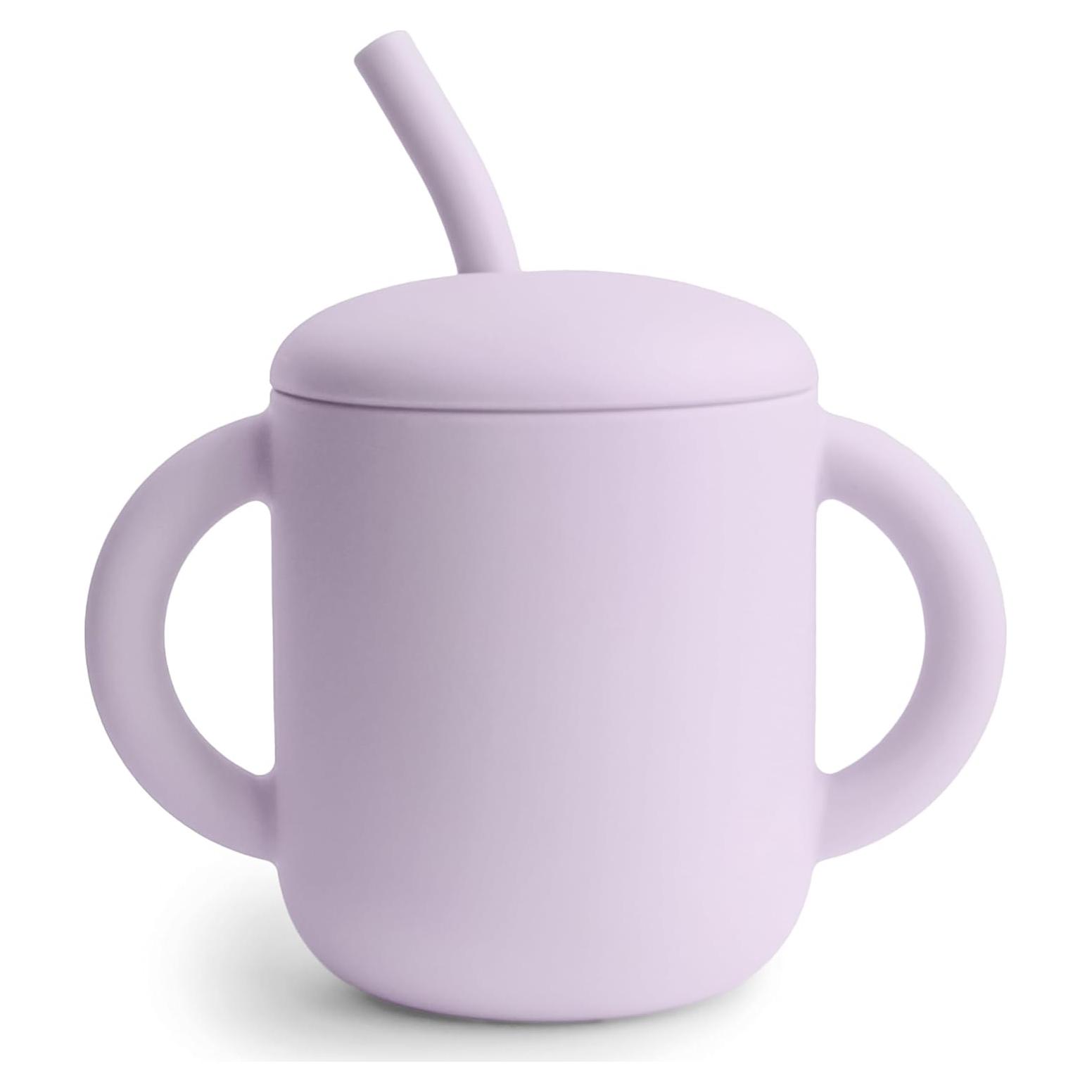 Taza de Entrenamiento Silicona mushie 175 mL Lila Suave