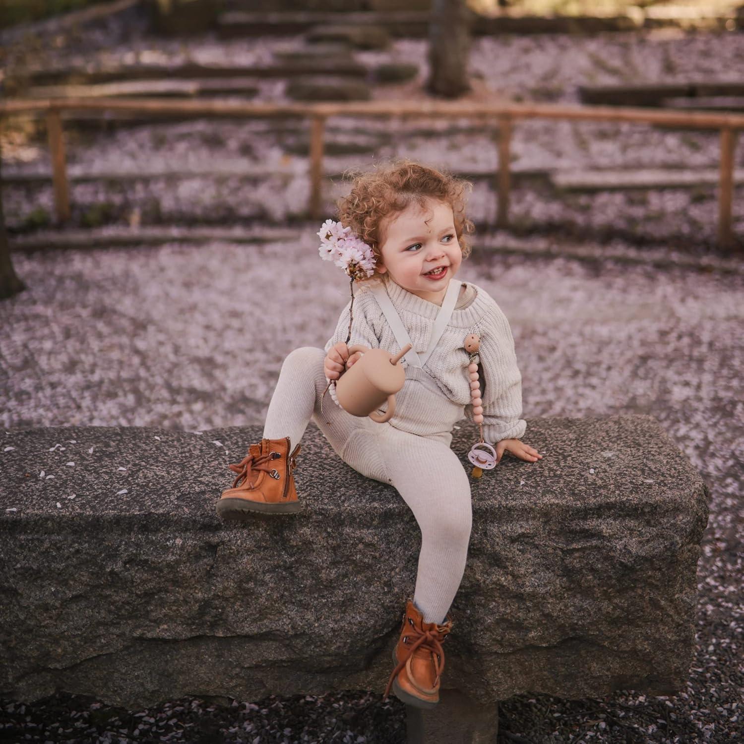 Taza de Entrenamiento Silicona mushie 175 mL Lila Suave