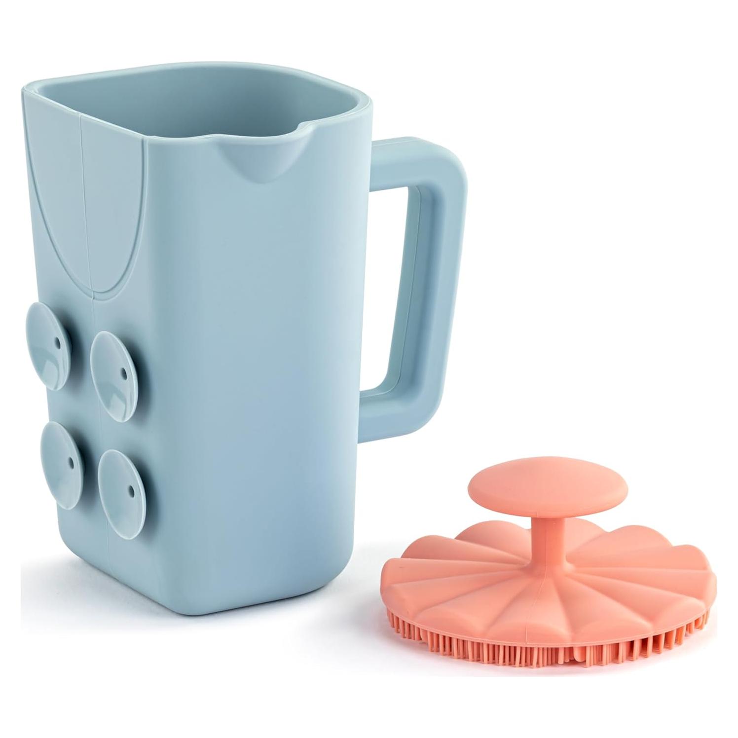 Juego de Taza de Enjuague y Cepillo Silicona DEMDACO Rosa