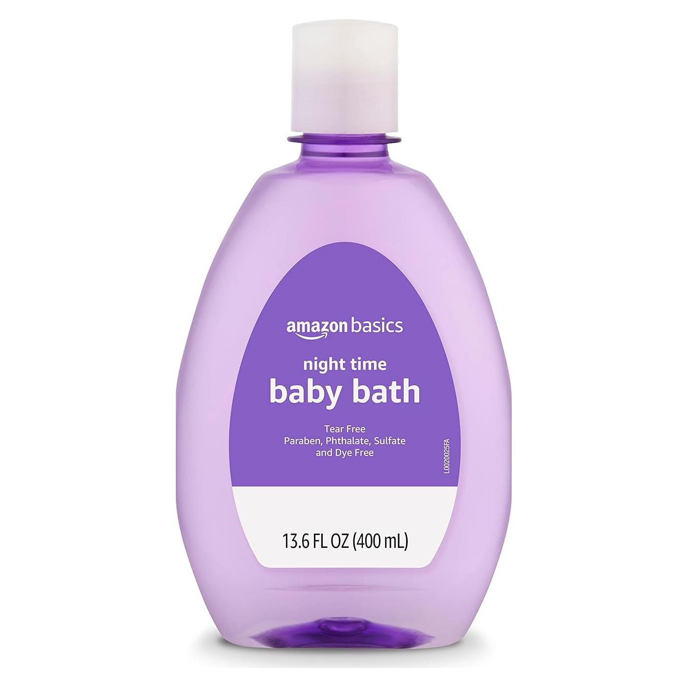 Amazon Basics Night-Time Baby Bath, Lightly Scented, 13.6 Fl Oz (Pack of 1) (Previously Solimo)