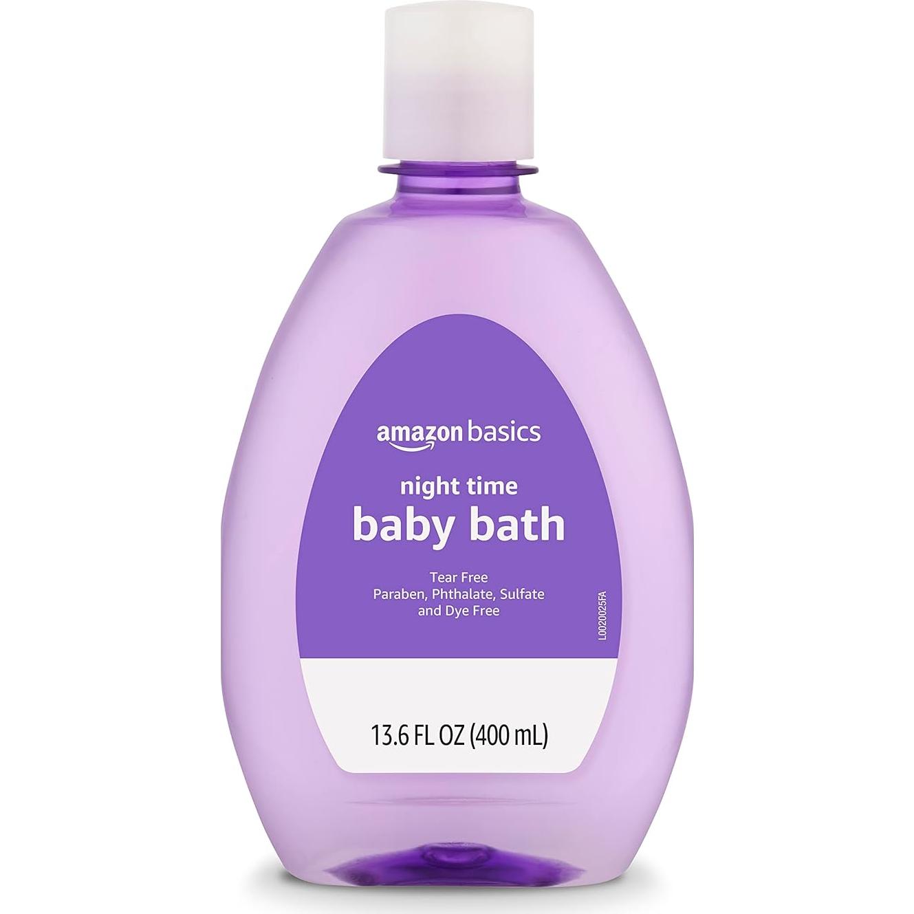 Amazon Basics Night-Time Baby Bath, Lightly Scented, 13.6 Fl Oz (Pack of 1) (Previously Solimo)