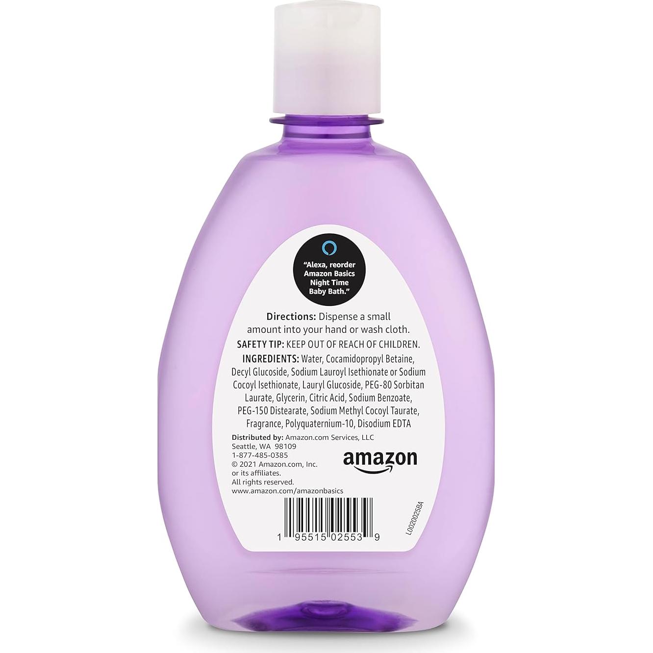 Amazon Basics Night-Time Baby Bath, Lightly Scented, 13.6 Fl Oz (Pack of 1) (Previously Solimo)