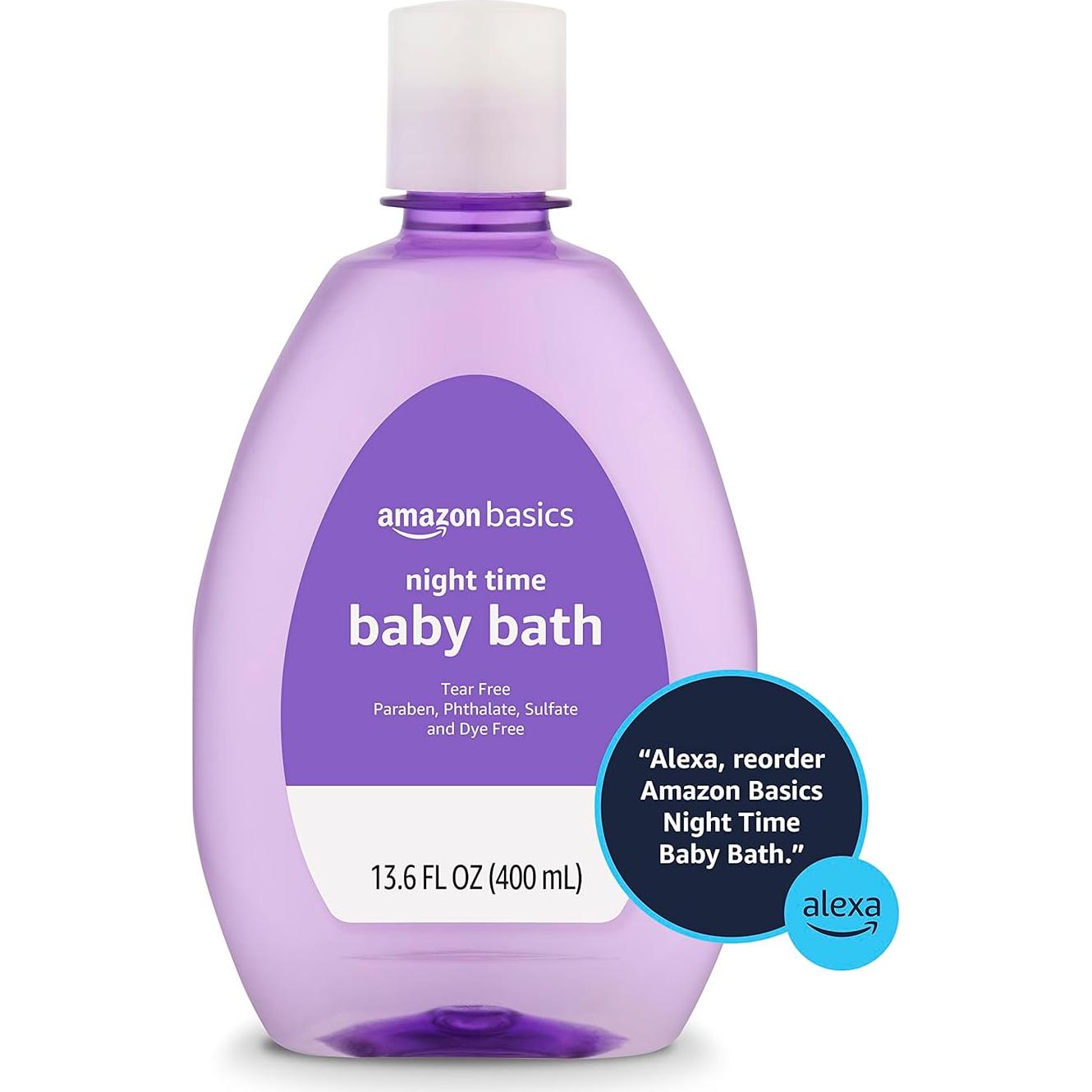 Amazon Basics Night-Time Baby Bath, Lightly Scented, 13.6 Fl Oz (Pack of 1) (Previously Solimo)