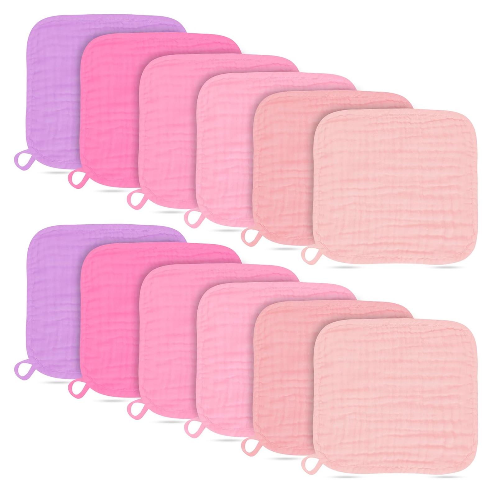 Toallitas de Muselina para Bebés BAMBOO QUEEN 30x30 cm - 12 Pzas