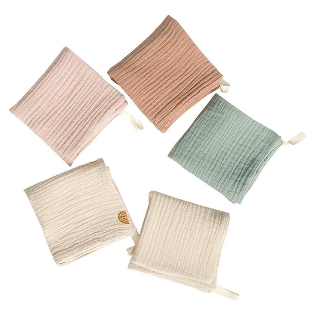 Toallitas de Muselina de Algodón Nisstiiv 23x23 cm - 5 Piezas