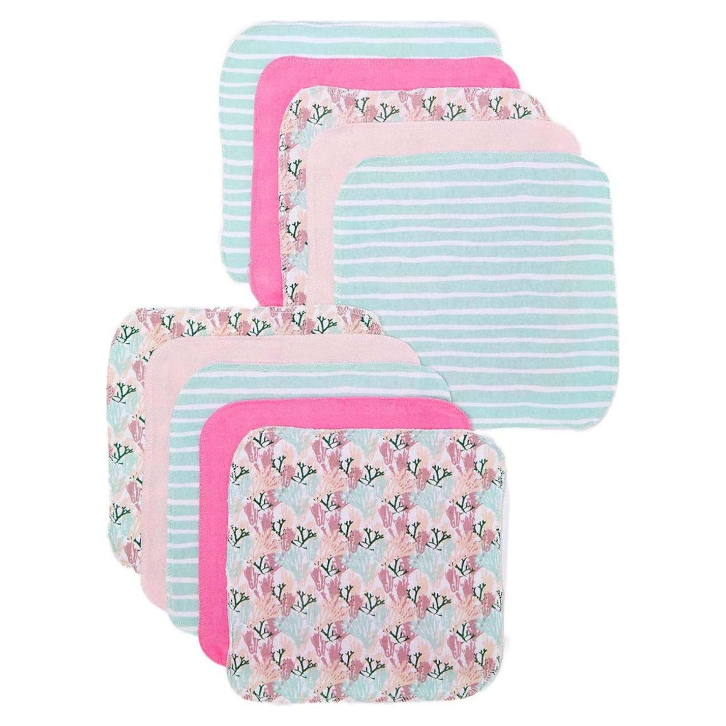 Conjunto de Toallitas de Lavado Spasilk 10 Piezas Coral Rosa