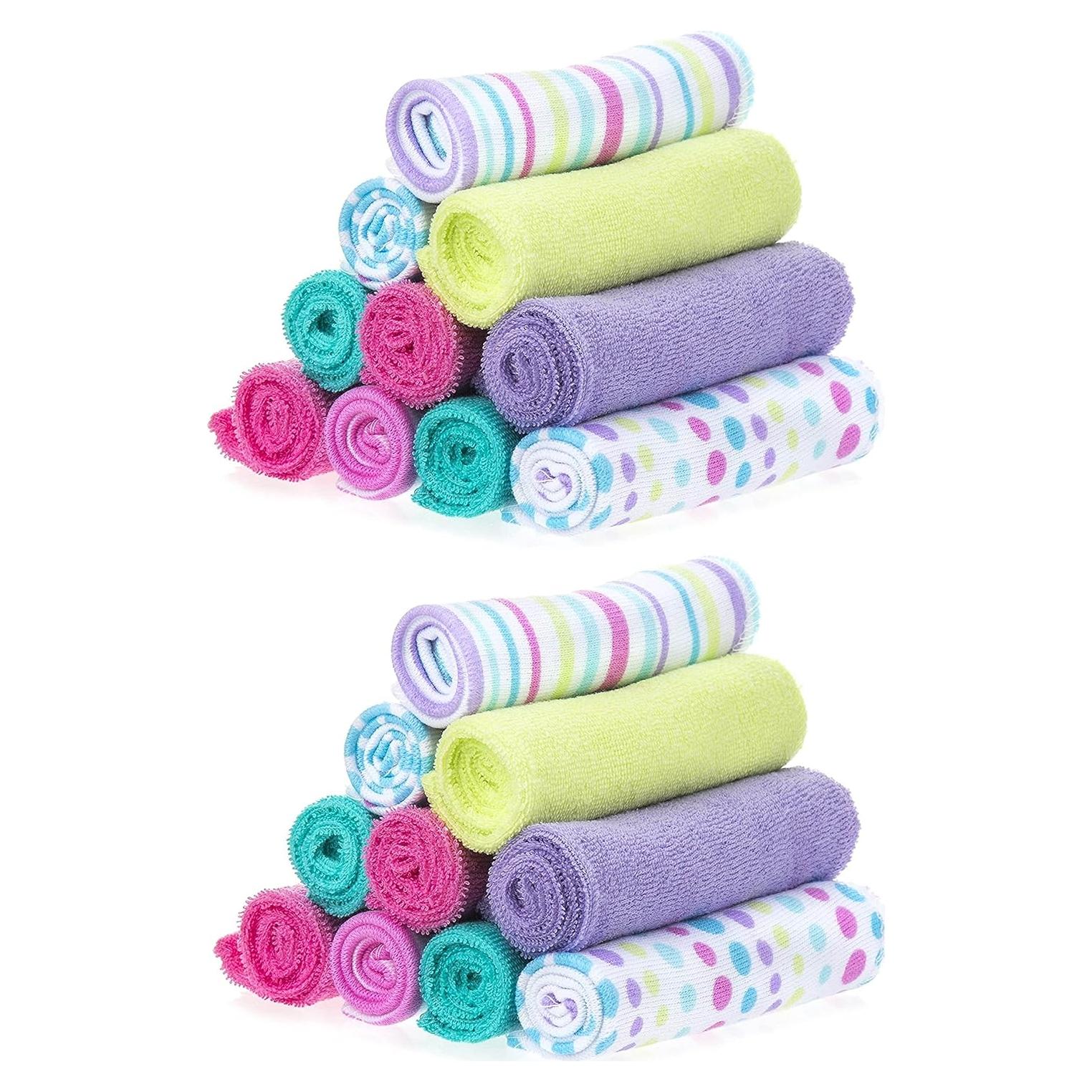 Juego de Toallitas de Lavado Spasilk 20 Piezas Aqua Suaves