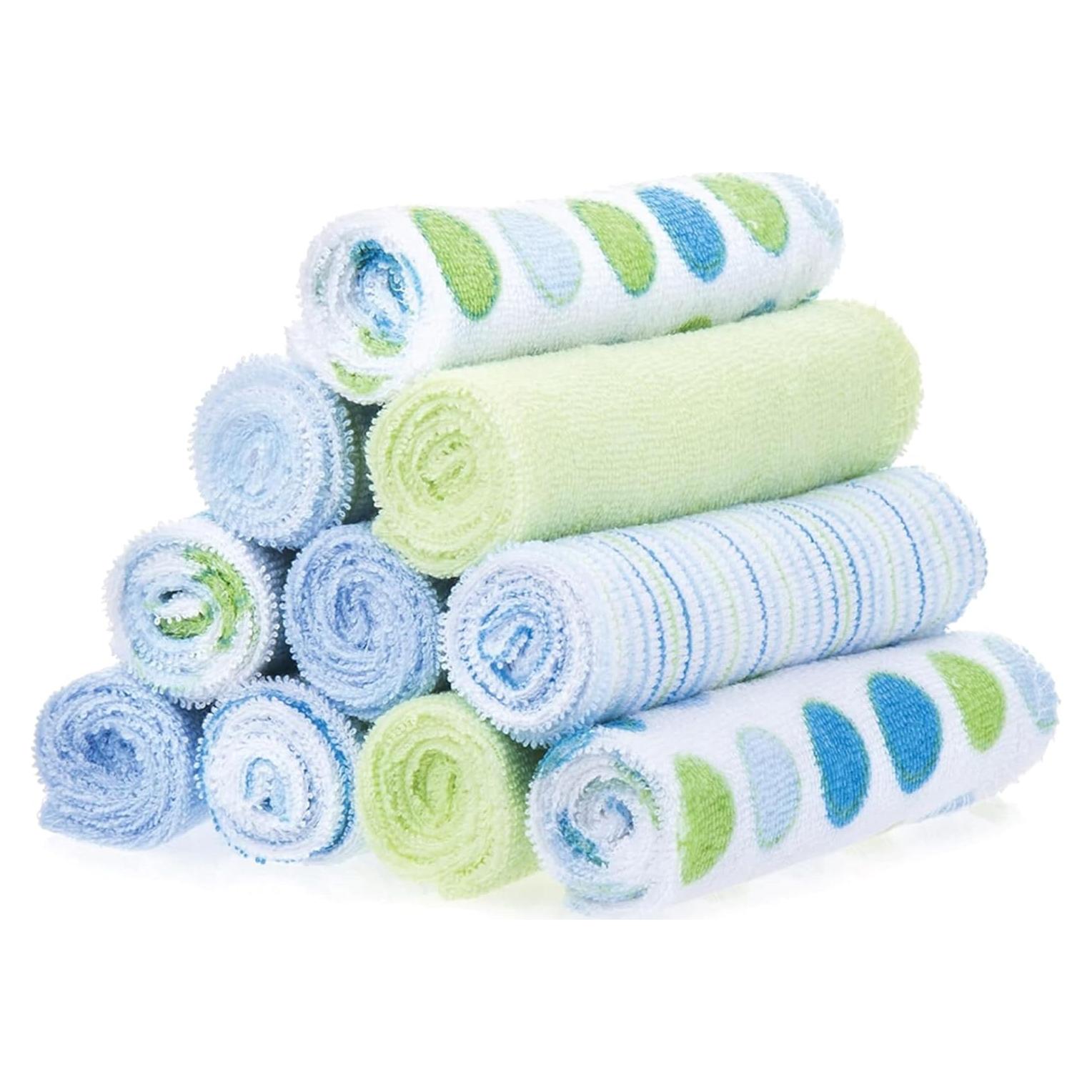 Conjunto de Toallitas de Baño Spasilk 10 Piezas Puntos Azules