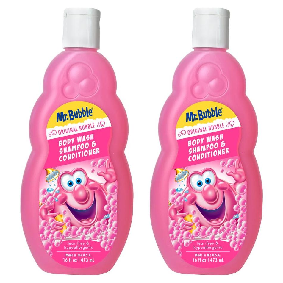 Mr. Bubble Champú 3en1 Hipoalergénico Aroma Chicle 473ml x2