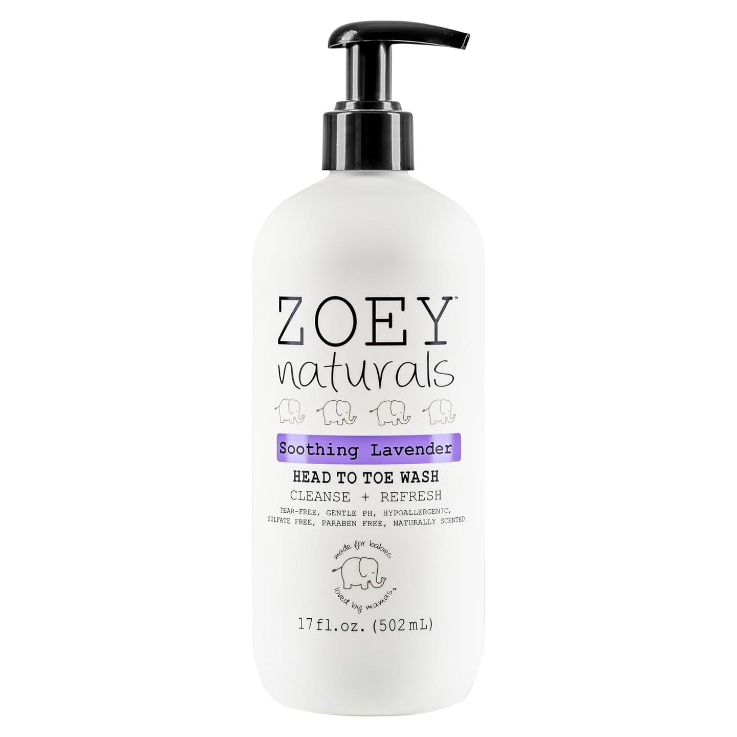 Champú y Lavado Calmante Lavanda Zoey Naturals 480 g