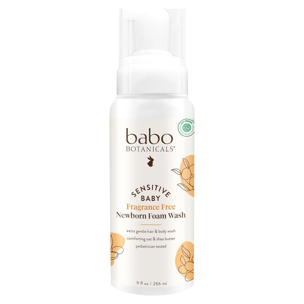 Jabón Espumoso para Bebés Babo Botanicals 325g Sin Fragancia