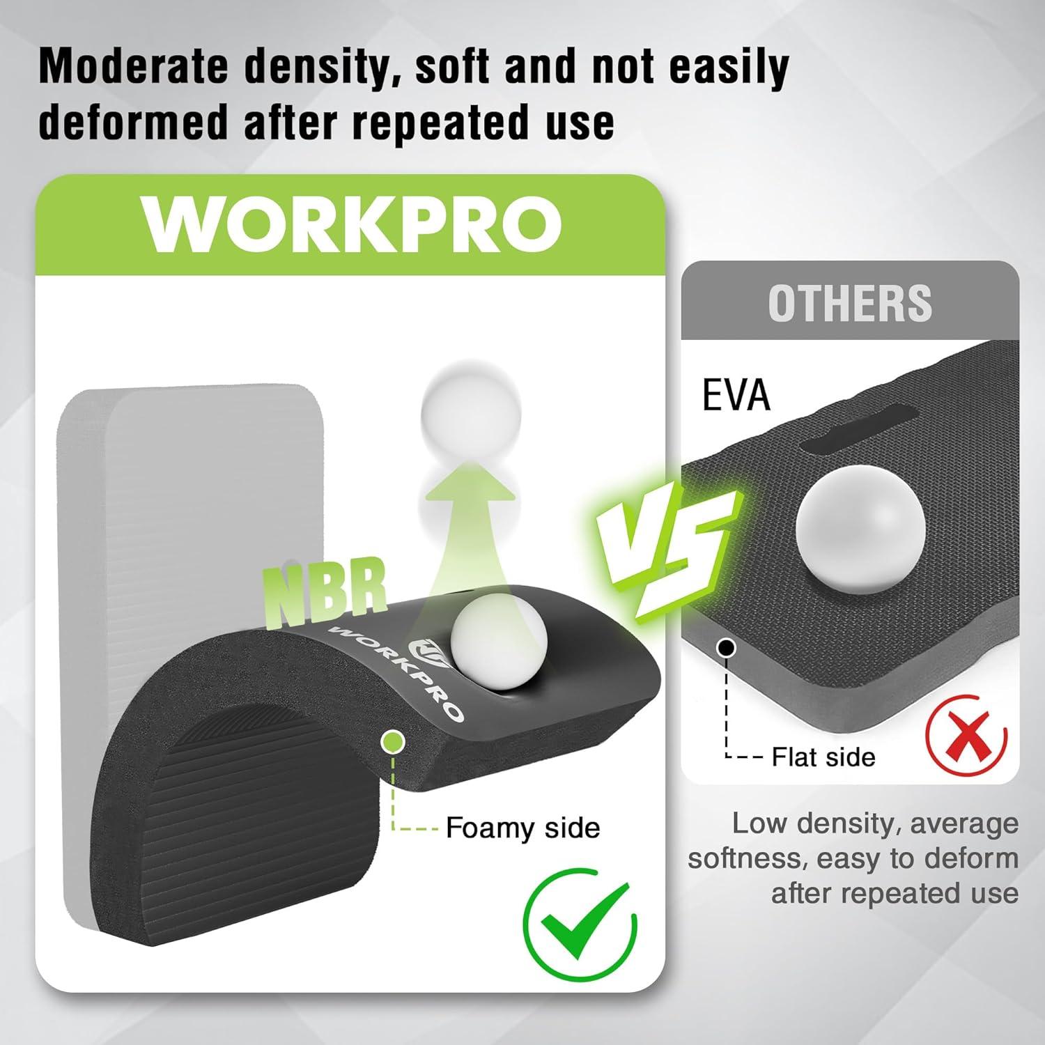 Almohadilla de Rodillas WORKPRO Acolchada 44.5x27.9cm Negra