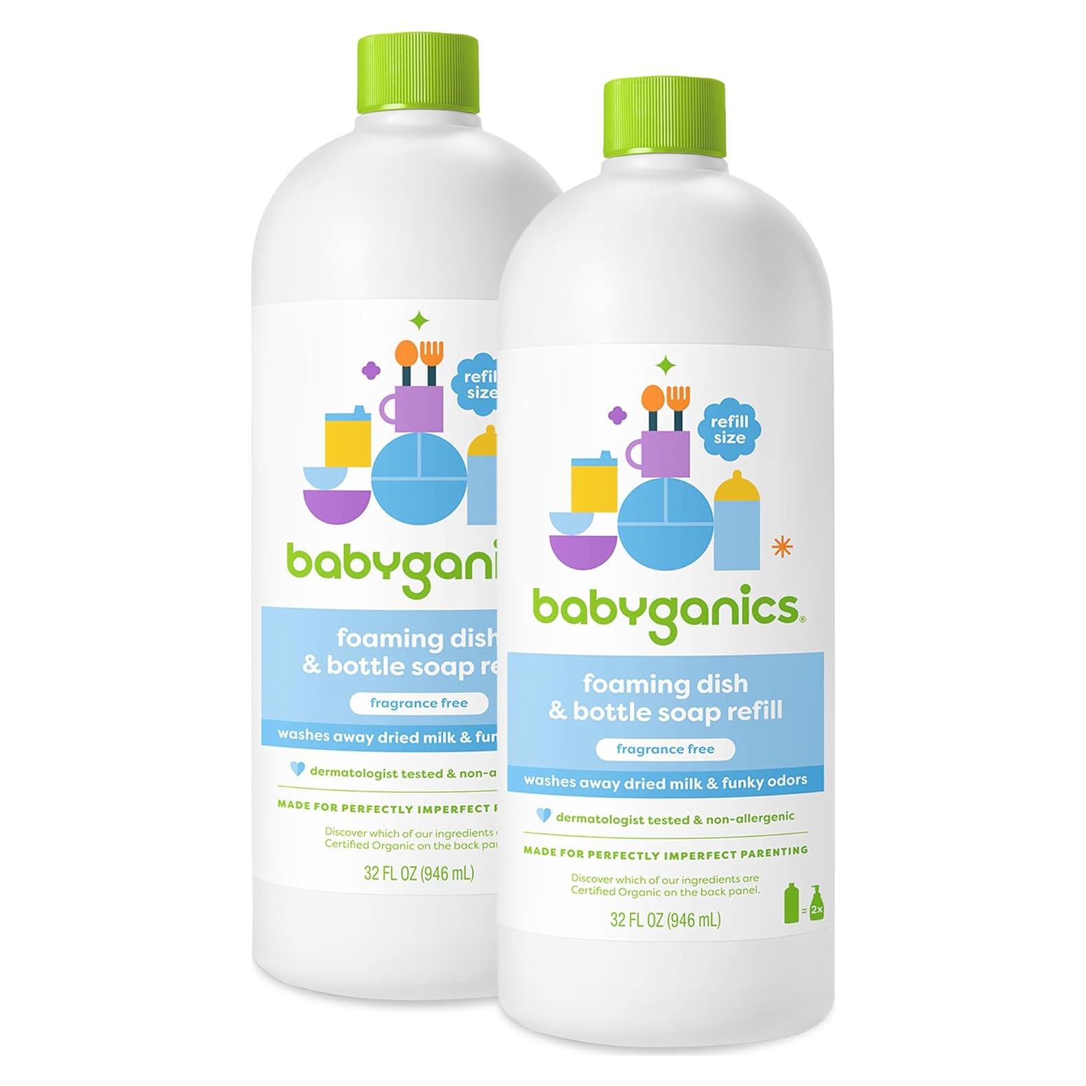 Jabón Espumoso para Platos Babyganics 2L Sin Fragancia