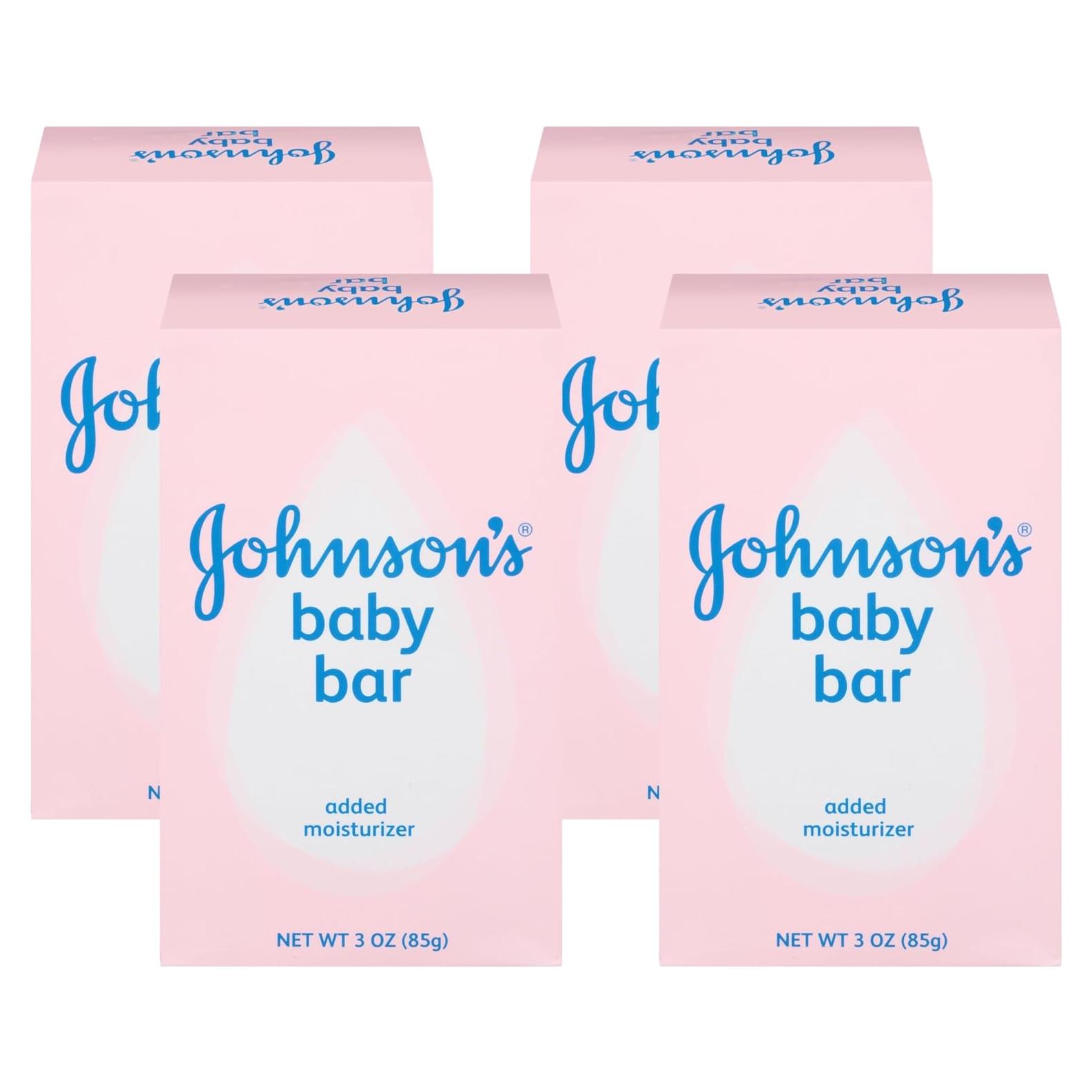 Jabón en Barra Johnson's Baby Hipoalergénico 85 g - Paquete de 4