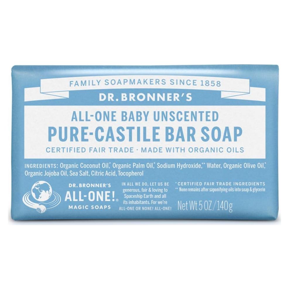 Jabón de Barra Dr. Bronner's Pure-Castile 142g Sin Fragancia