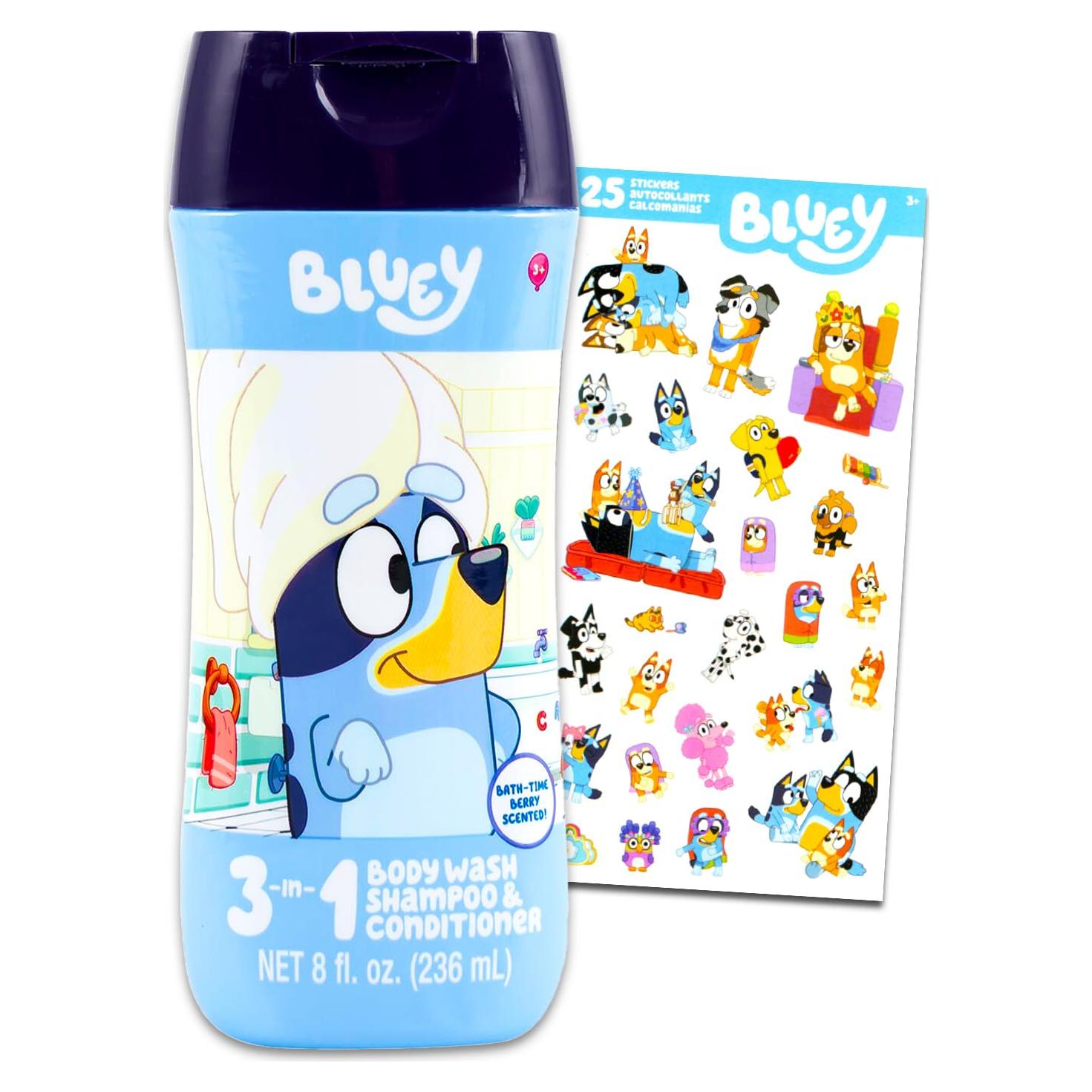 Set de Baño 3 en 1 Bluey - Champú, Acondicionador y Gel 226 ml