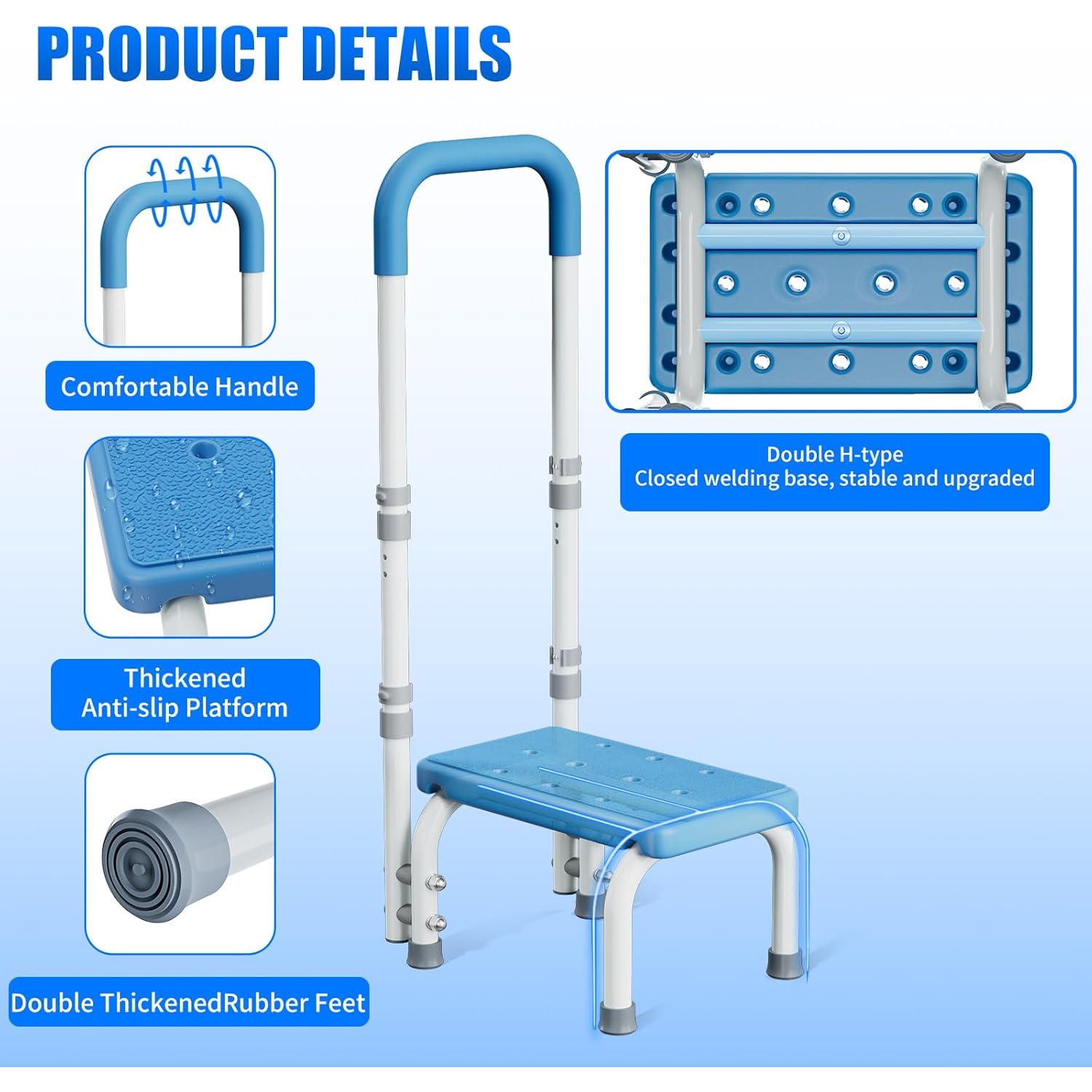 Escalera Ajustable WHOMEC con Manijas Antideslizantes 94.3 cm