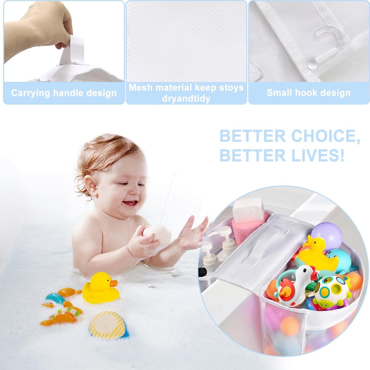 Organizador de Juguetes de Baño Cerpourt 26.5L Malla Secado Rápido