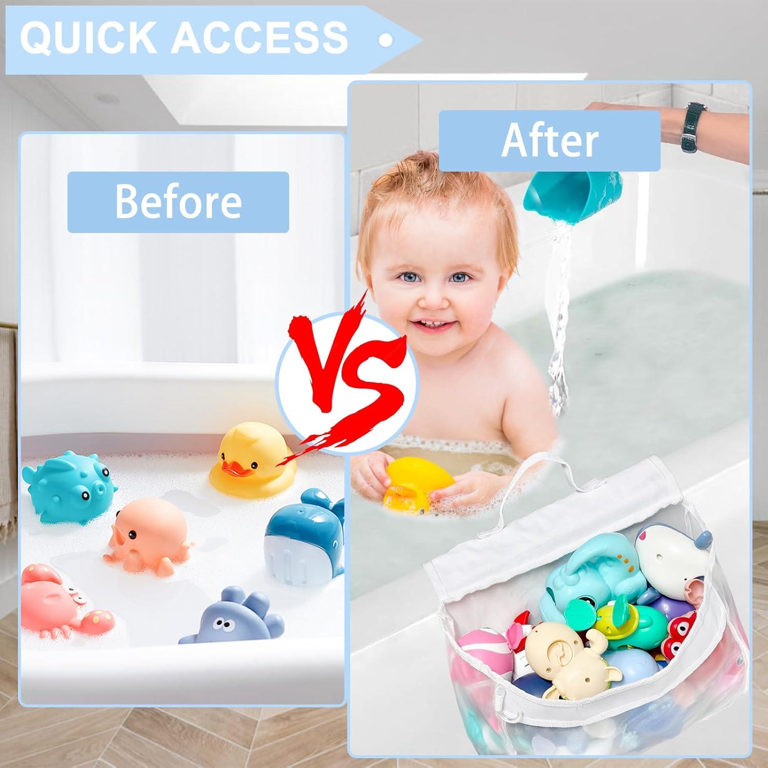 Organizador de Juguetes de Baño Cerpourt 26.5L Malla Secado Rápido