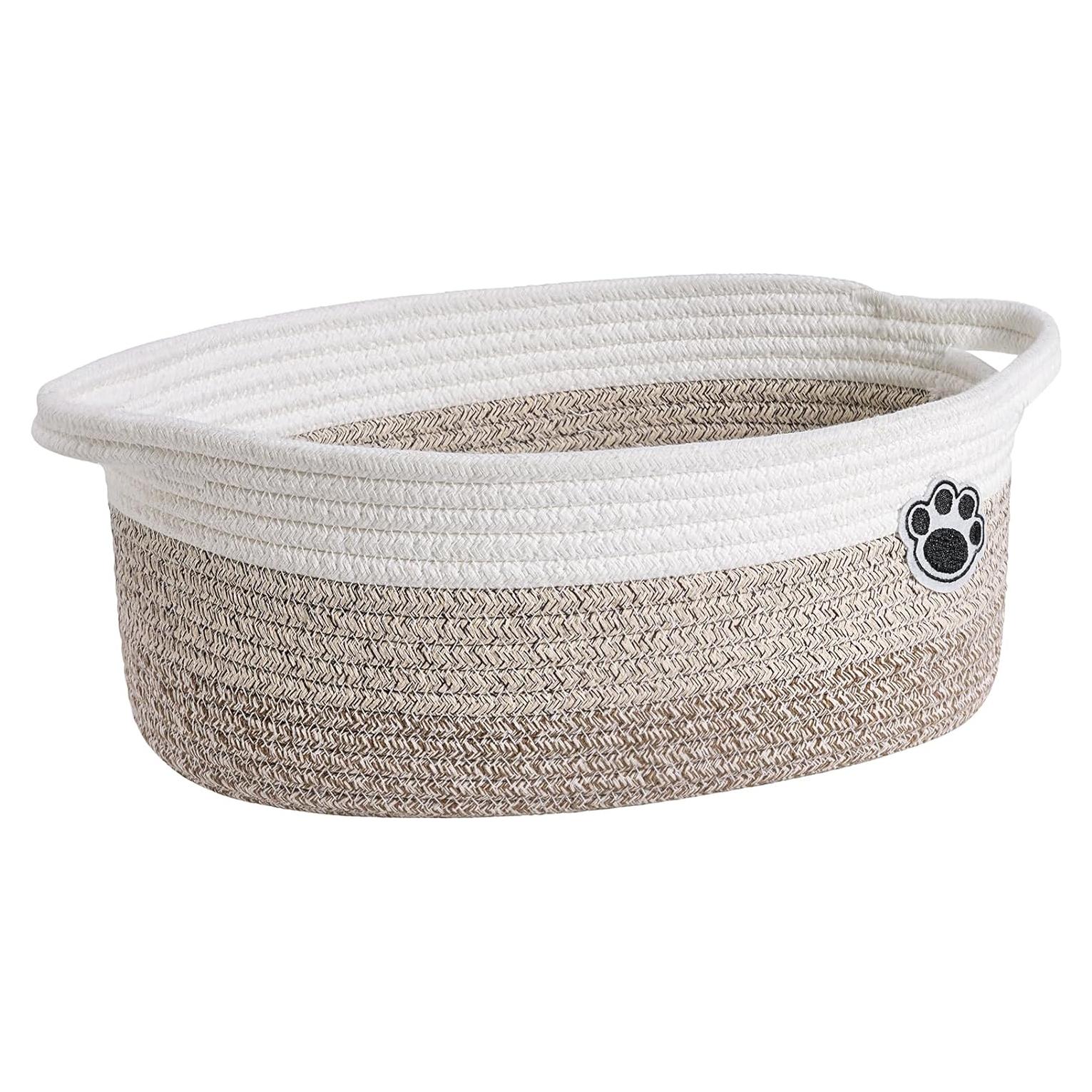 Cesta de Almacenamiento Tejida HiChen 30.5x20.3x12.7cm Marrón