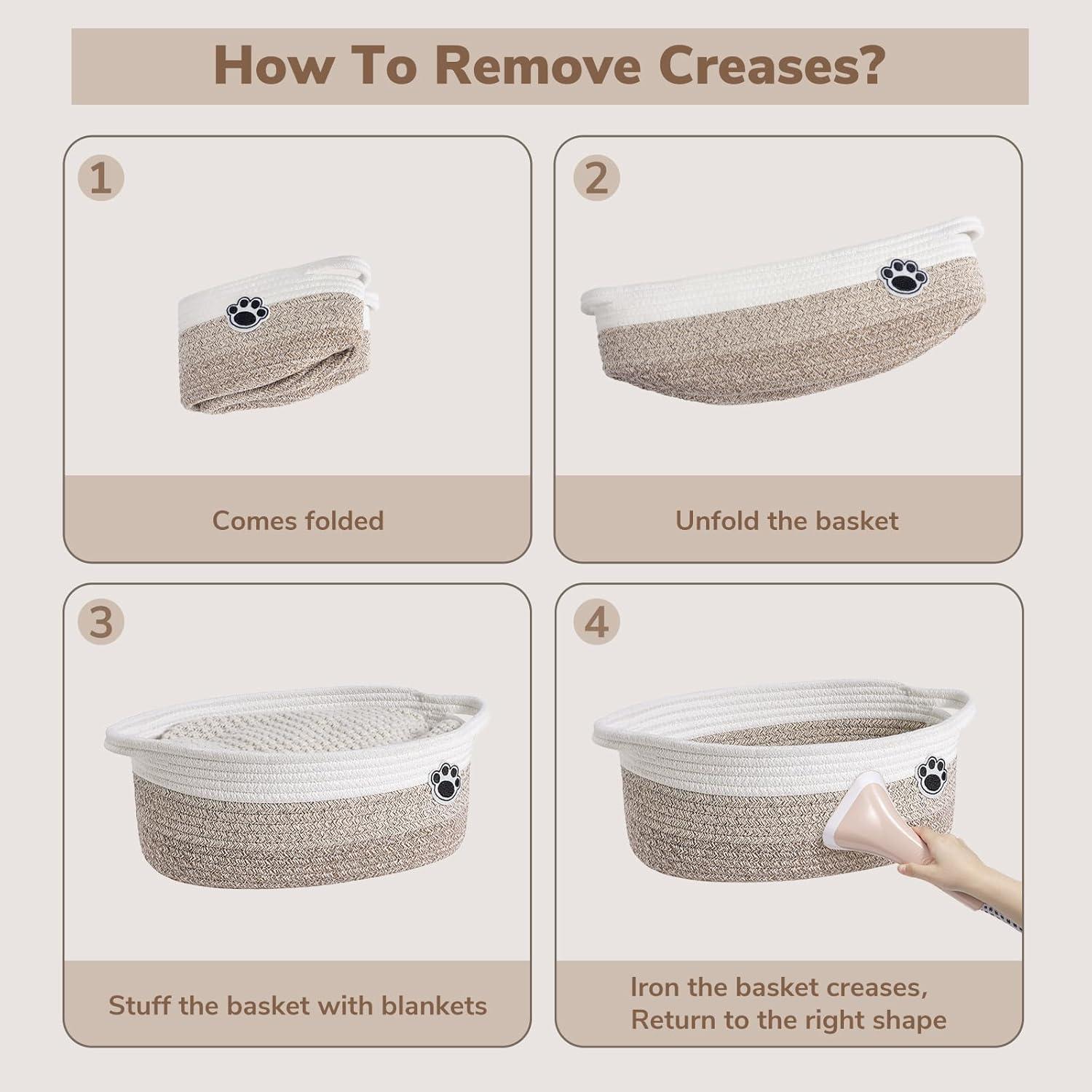 Cesta de Almacenamiento Tejida HiChen 30.5x20.3x12.7cm Marrón