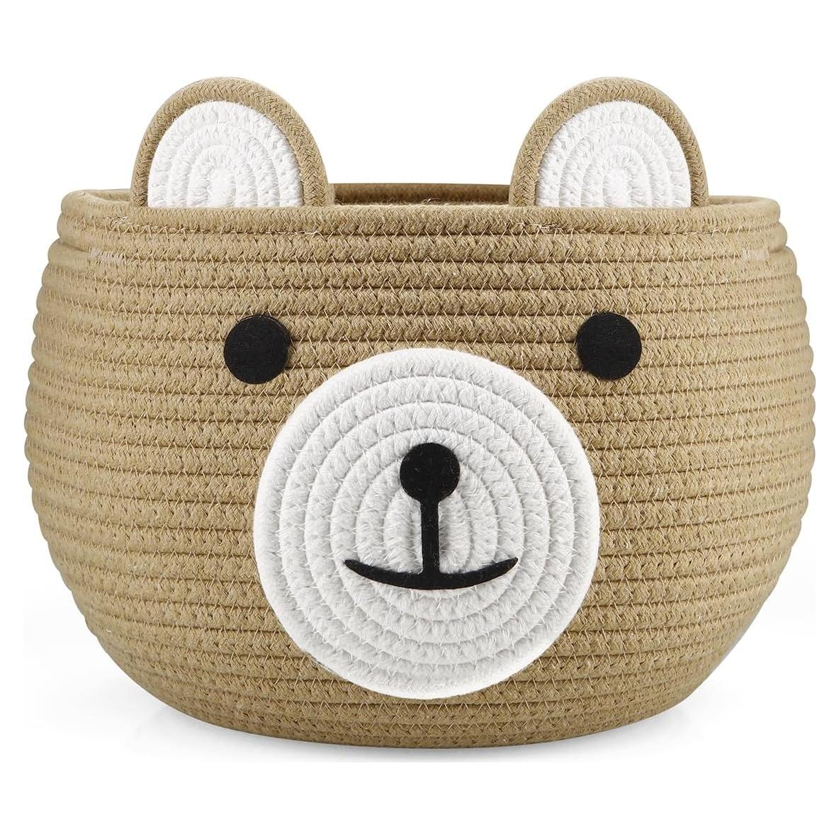 Cesta de Algodón PandaEar para Bebés - Organizador de Pañales Marrón