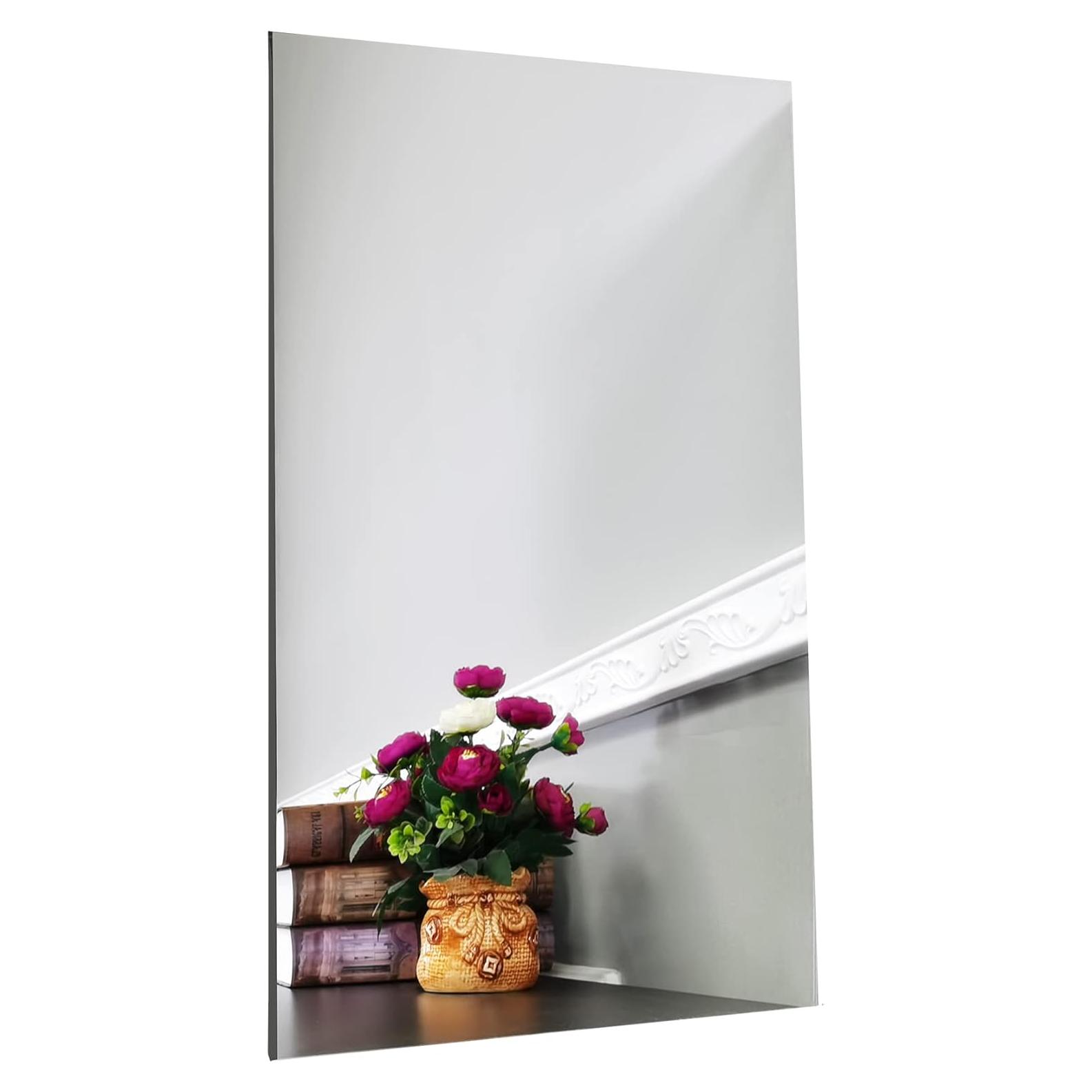 Espejo acrílico rectangular FixtureDisplays 20x16 pulgadas a prueba de roturas