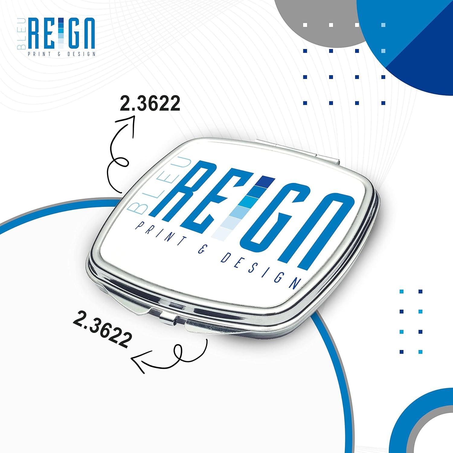 Espejo de bolsillo compacto Bleu Reign 6.35 cm azul