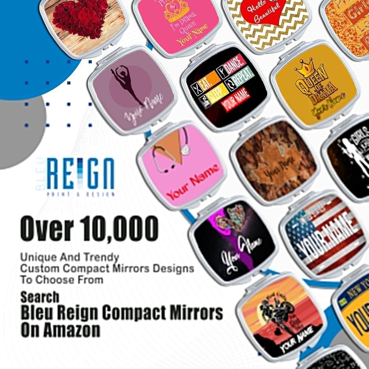 Espejo de bolsillo compacto Bleu Reign 6.35 cm azul