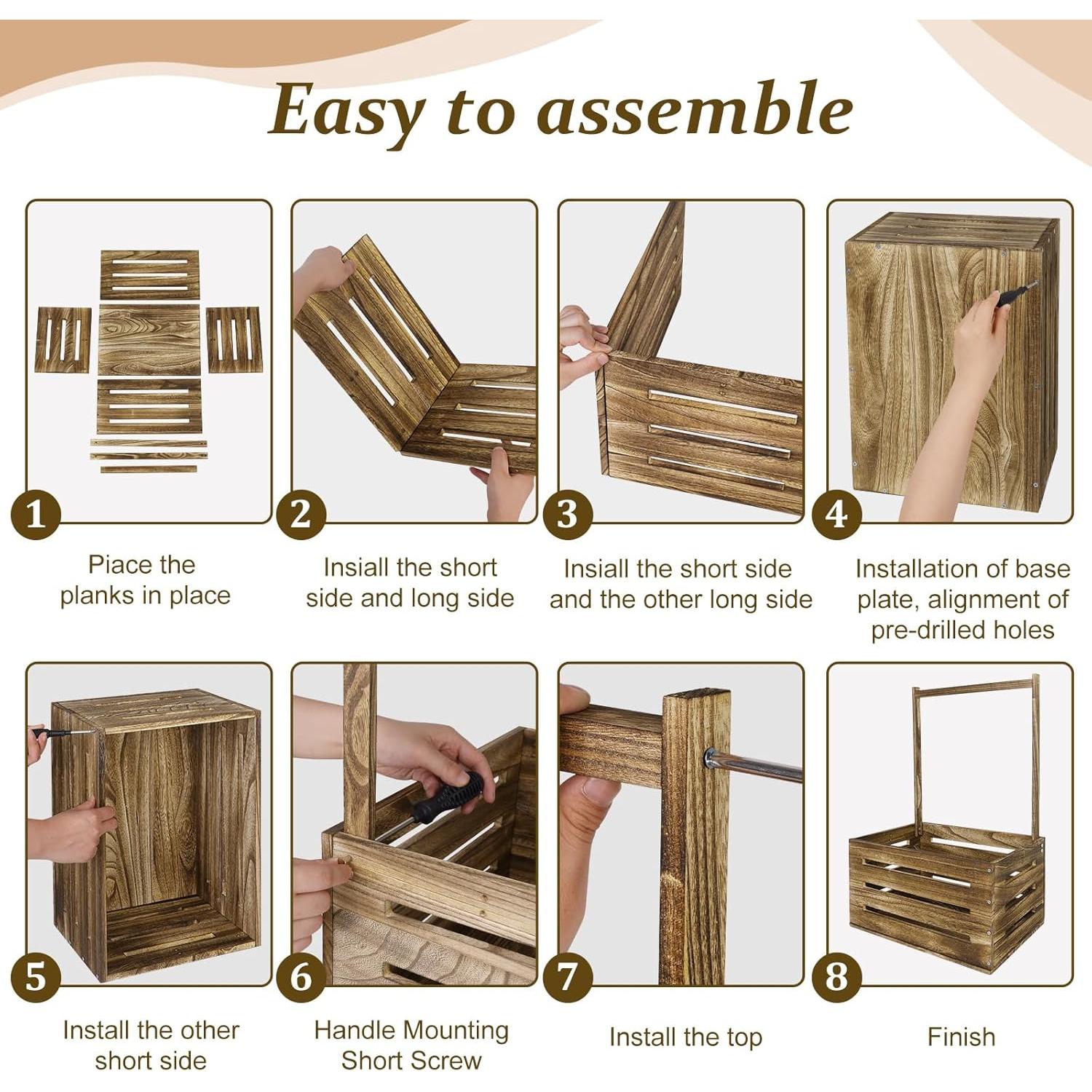 Caja de Madera para Bebé Snpwne 40x30x22 cm Negra