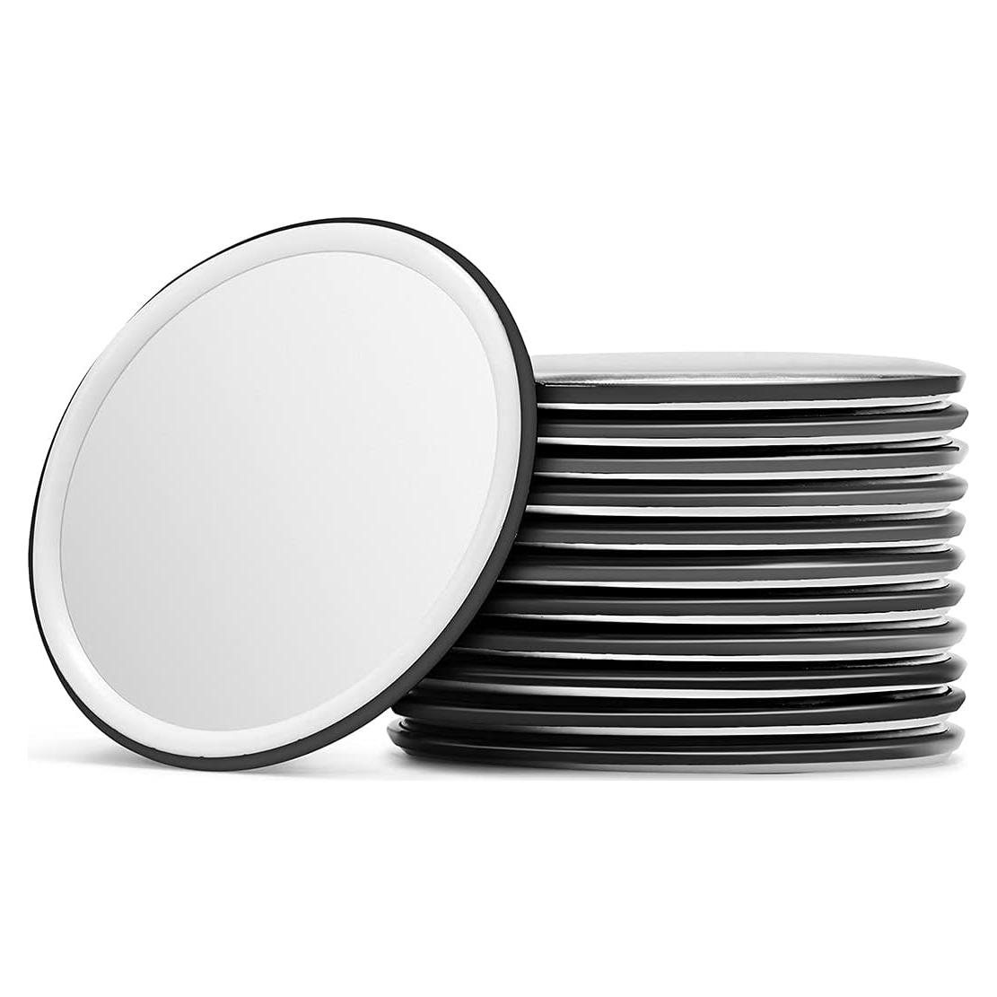 Espejo Compacto Redondo Getinbulk 6.35 cm Paquete de 12 Negro