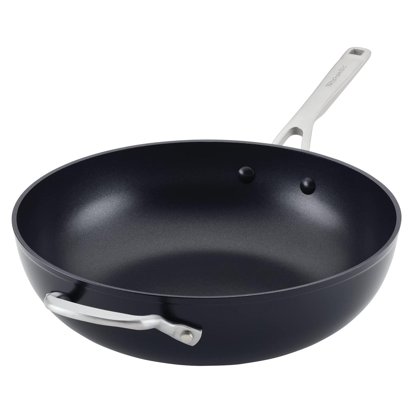Sartén Wok Antiadherente KitchenAid 31 cm Negro Mate