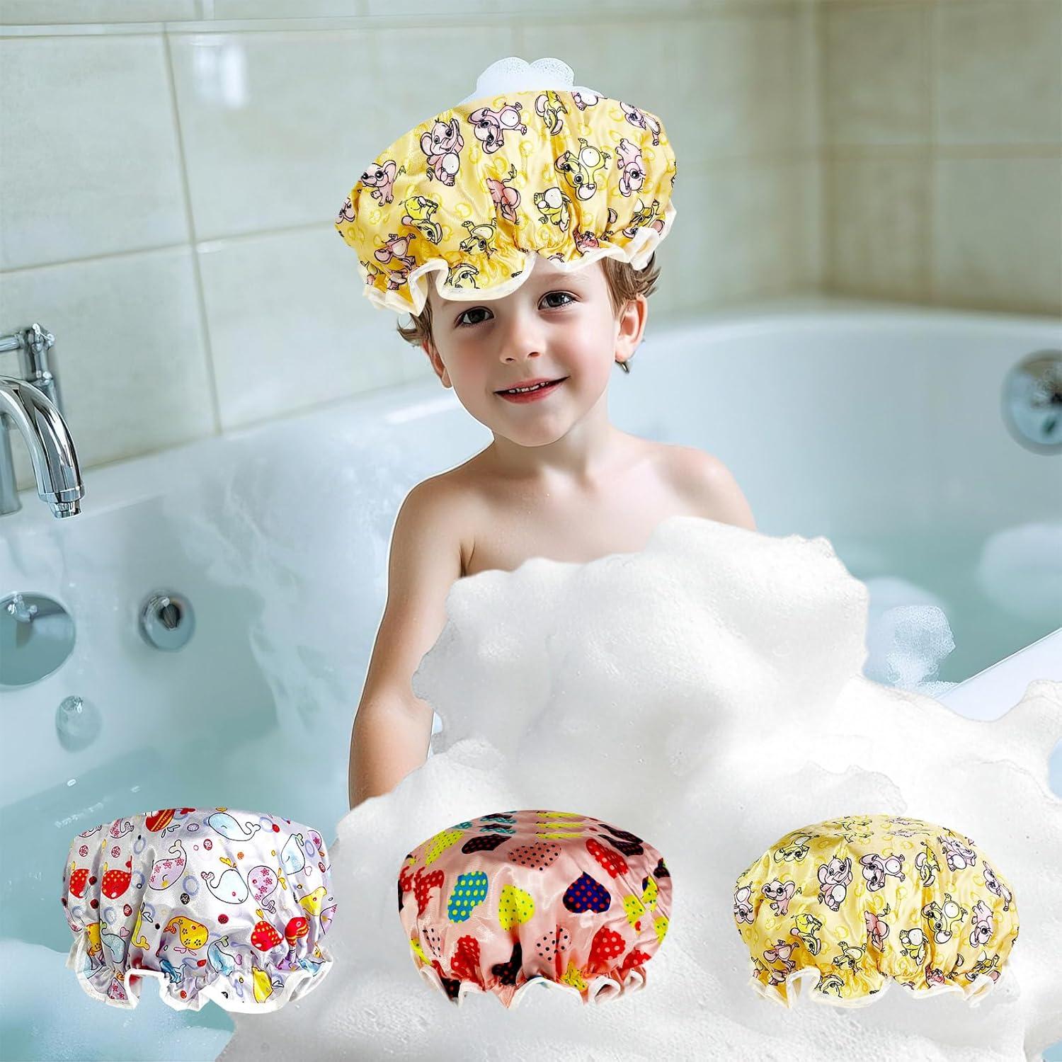 Gorro de Ducha Reutilizable para Niños JZPAMJ - 3 Piezas
