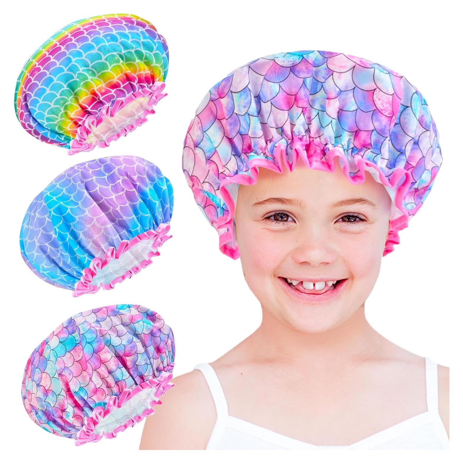 Gorras de Ducha Reutilizables para Niños MaciRept - Unicornio y Sirena
