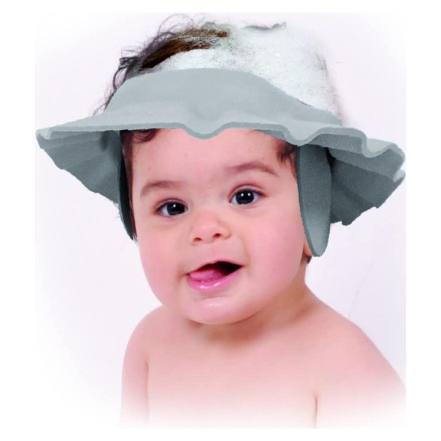 Gorro de Ducha para Bebés Sevi Bebe - Ajustable y Suave - Gris