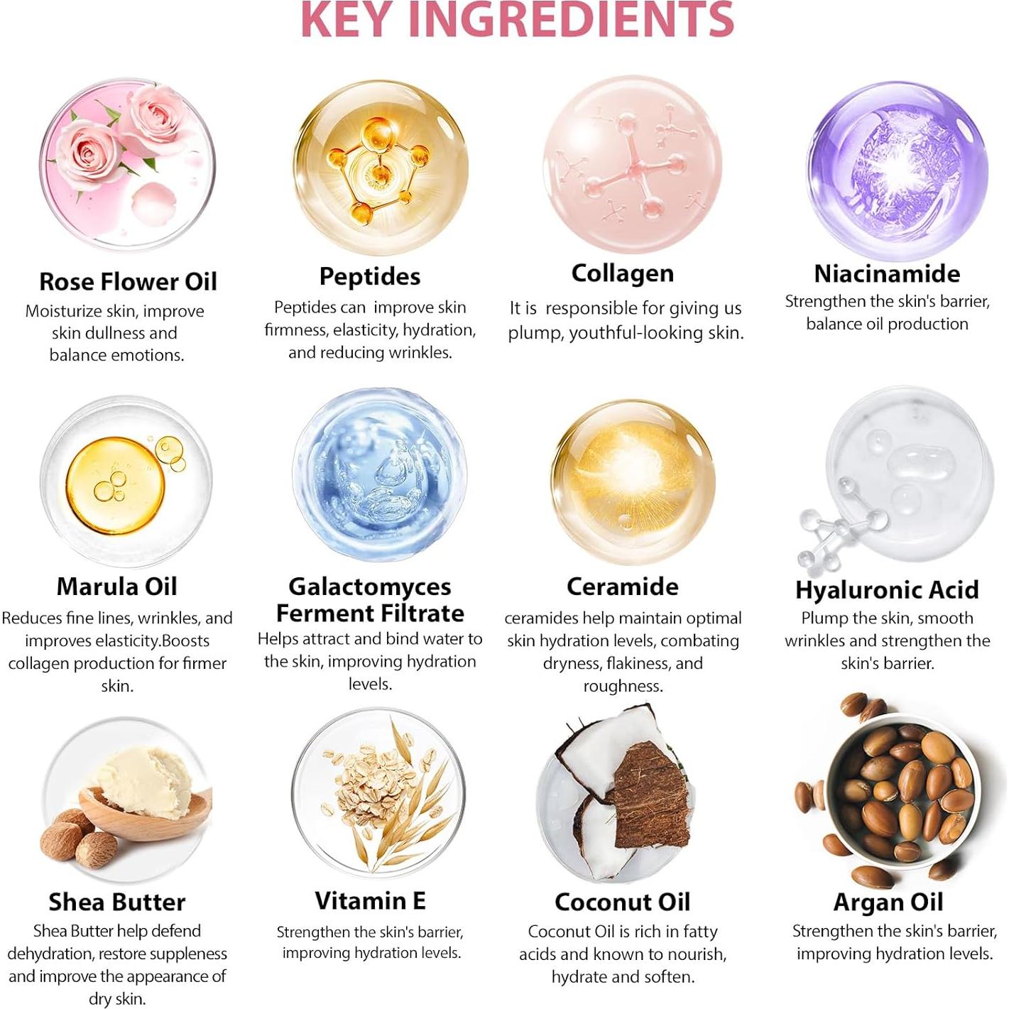 Kit de Cuidado Facial Rosa Acca 33 Piezas Spa Hidratante