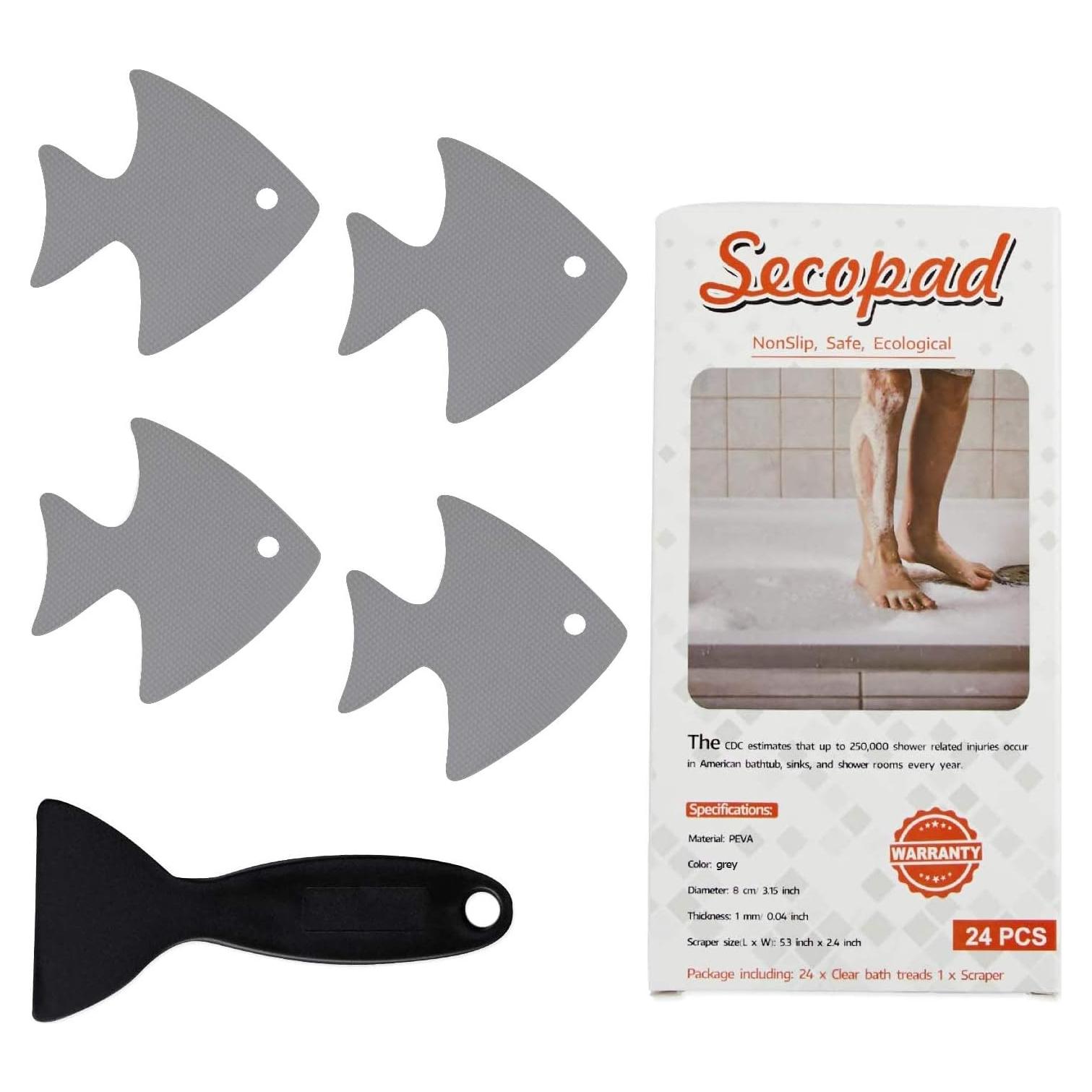 Calcomanías Antideslizantes Secopad 24 Piezas Gris para Baño