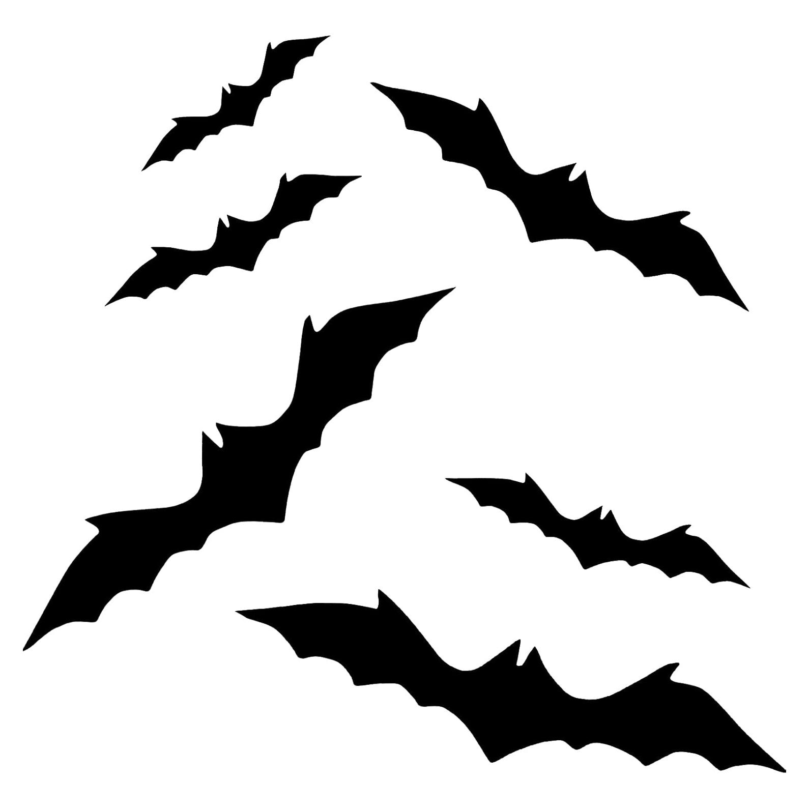 Calcomanías Antideslizantes Murciélago Negro Nuanchu 30 Pzas