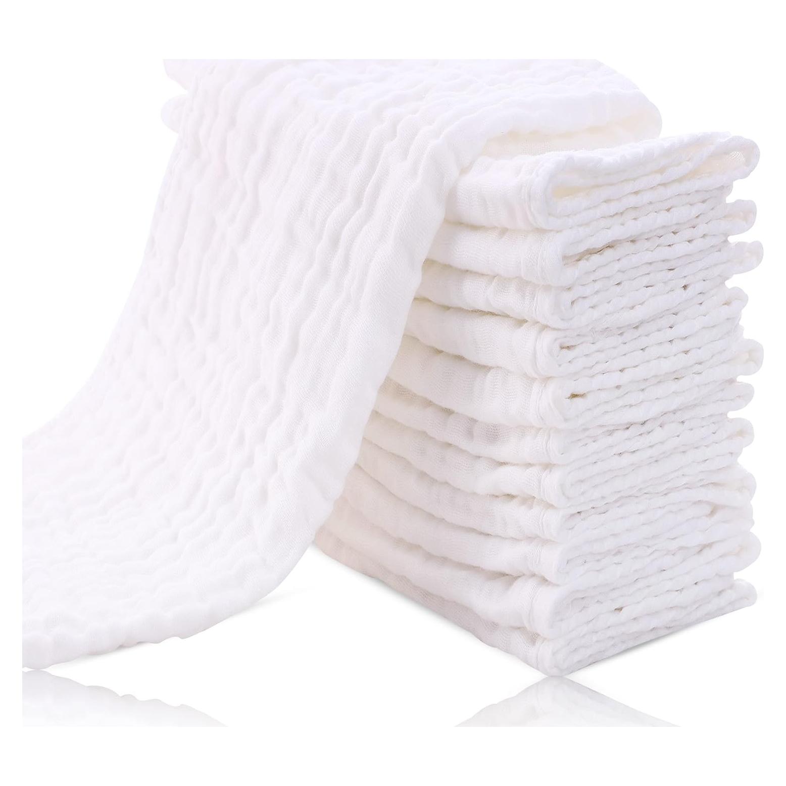 Paquete de 12 Paños de Muselina para Eructos Castillo Bonito 50.8x25.4 cm