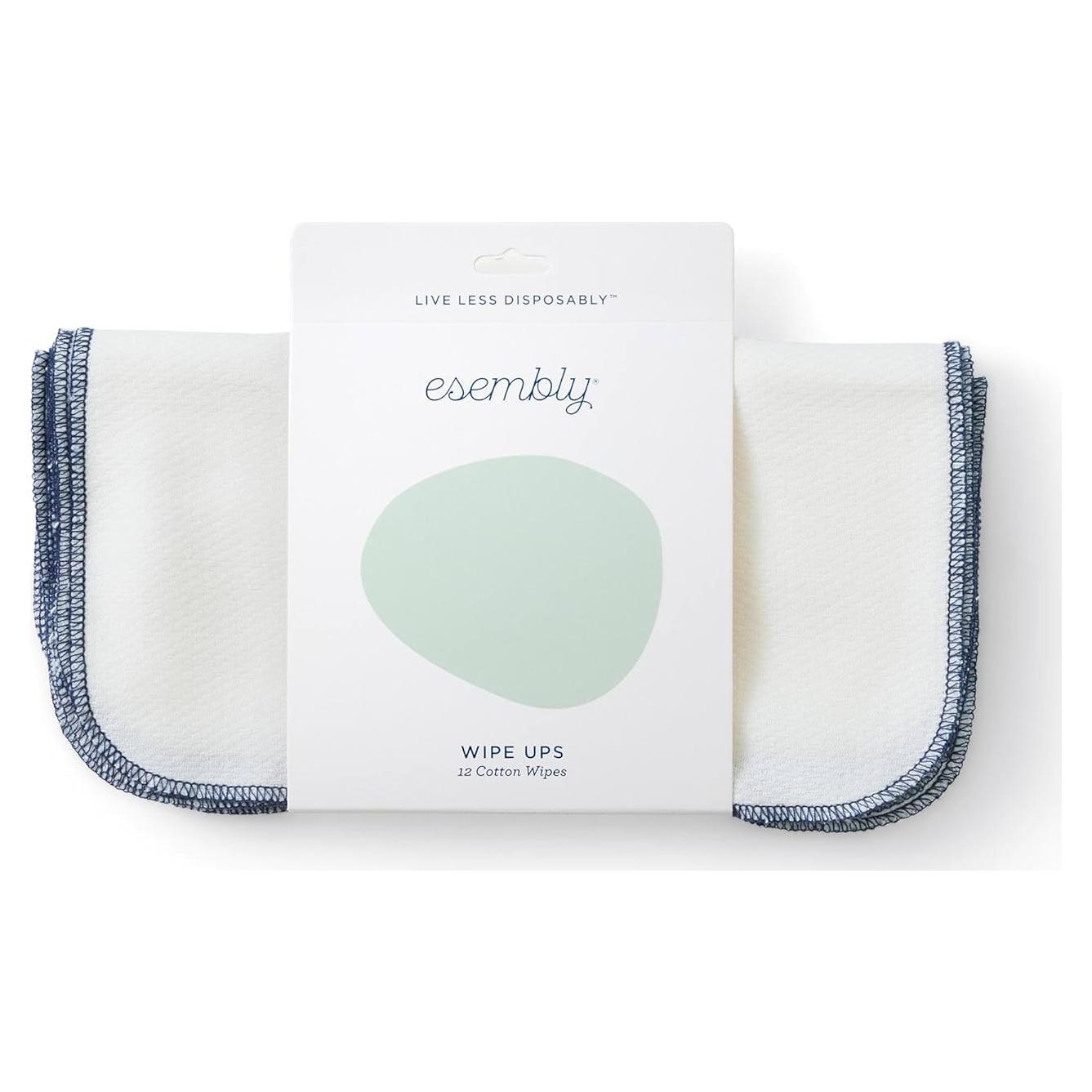 Toallitas Reutilizables Esembly de Algodón Orgánico 12 Piezas