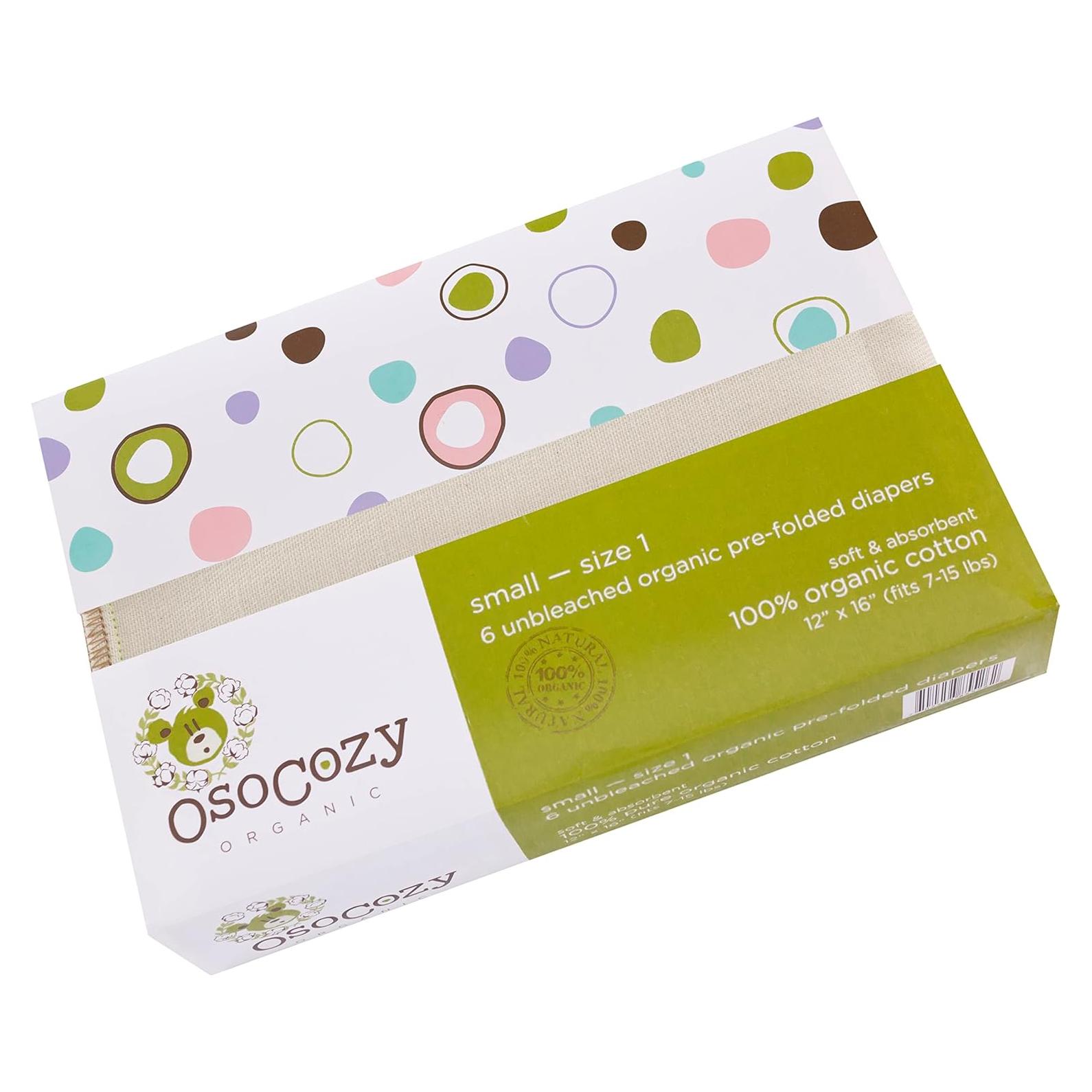 Pañales de Tela OsoCozy Algodón Orgánico 6pk - Suaves y Absorbentes